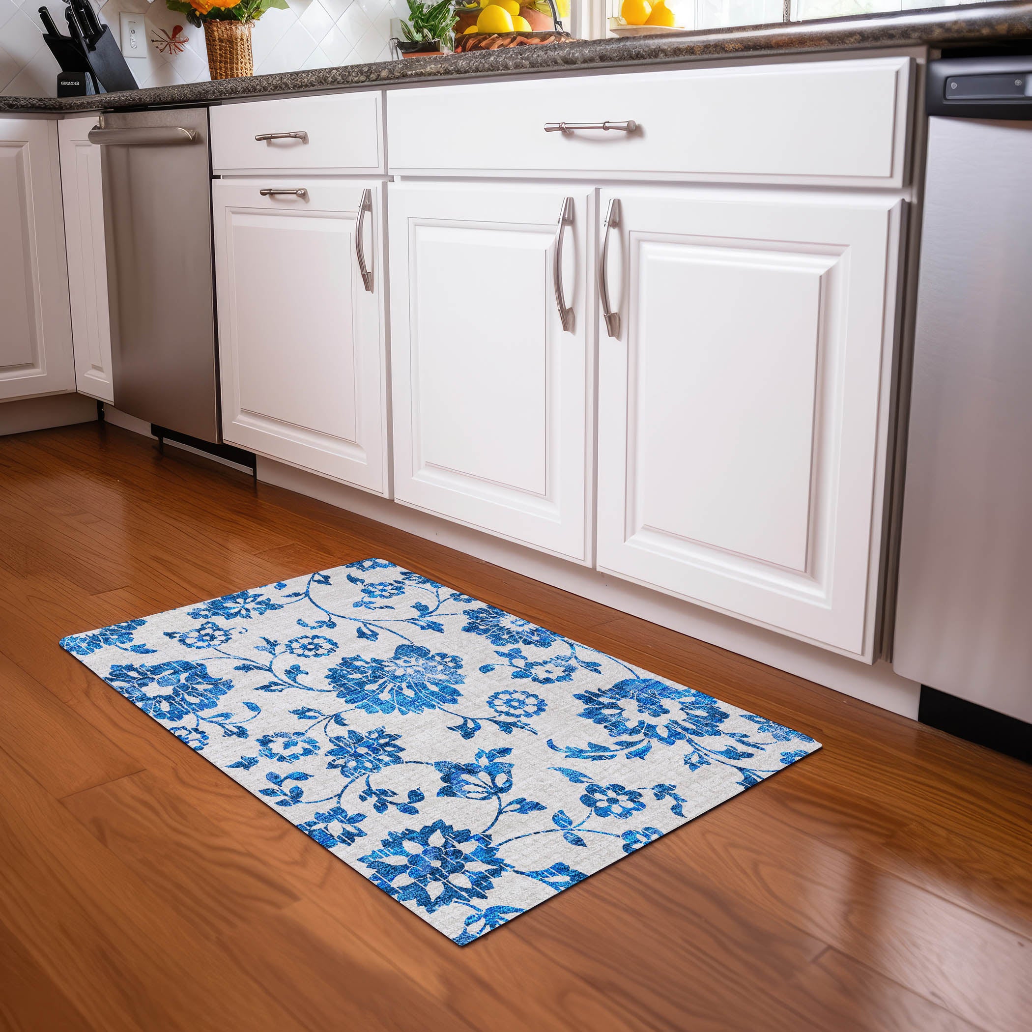 Cusco Machine Washable Transitional White Ivory Rug 1'8" x 2'6" #shape_Rectangle