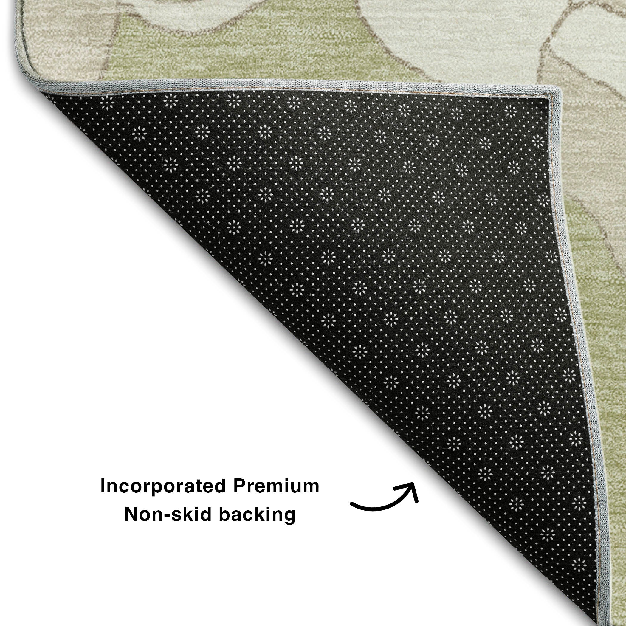 Oaxaca Machine Washable Transitional Aloe Green Rug 1'8" x 2'6" #shape_Rectangle
