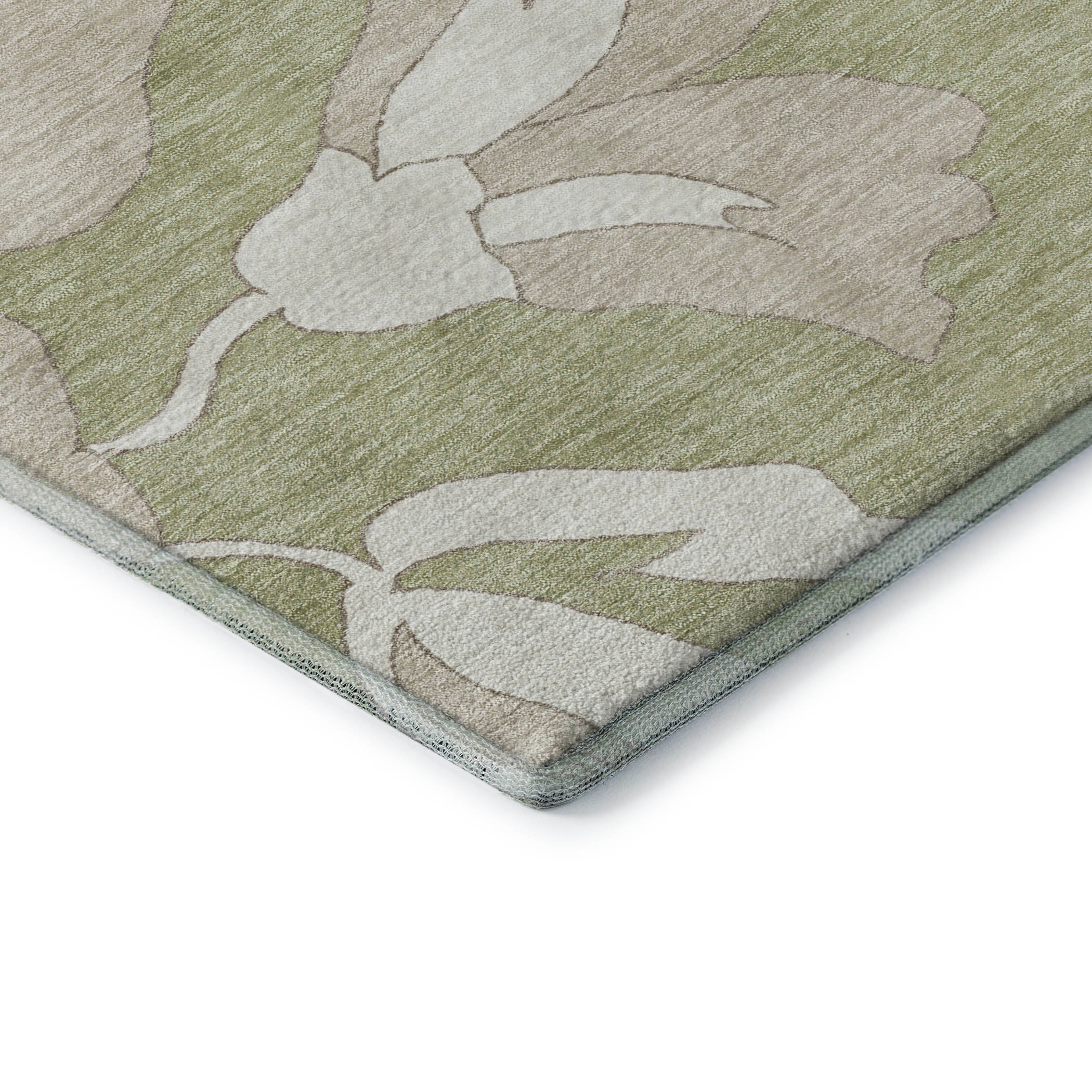 Oaxaca Machine Washable Transitional Aloe Green Rug 1'8" x 2'6" #shape_Rectangle