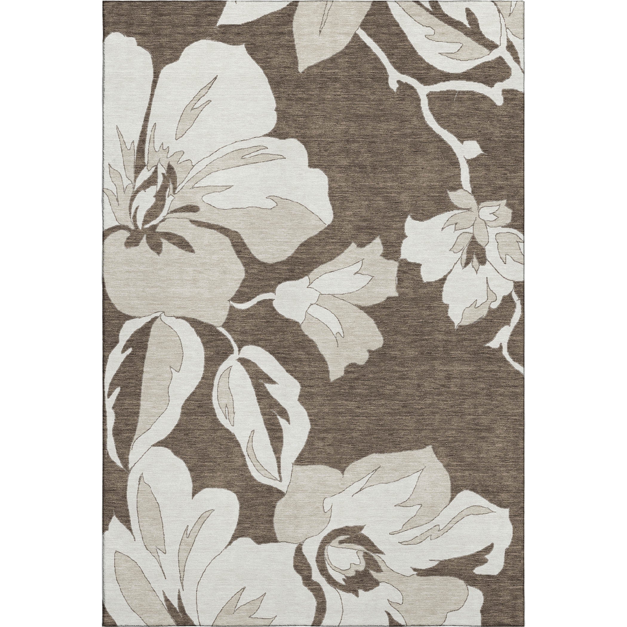 Oaxaca Machine Washable Transitional Brown Rug 2'6" x 3'10" #shape_Rectangle