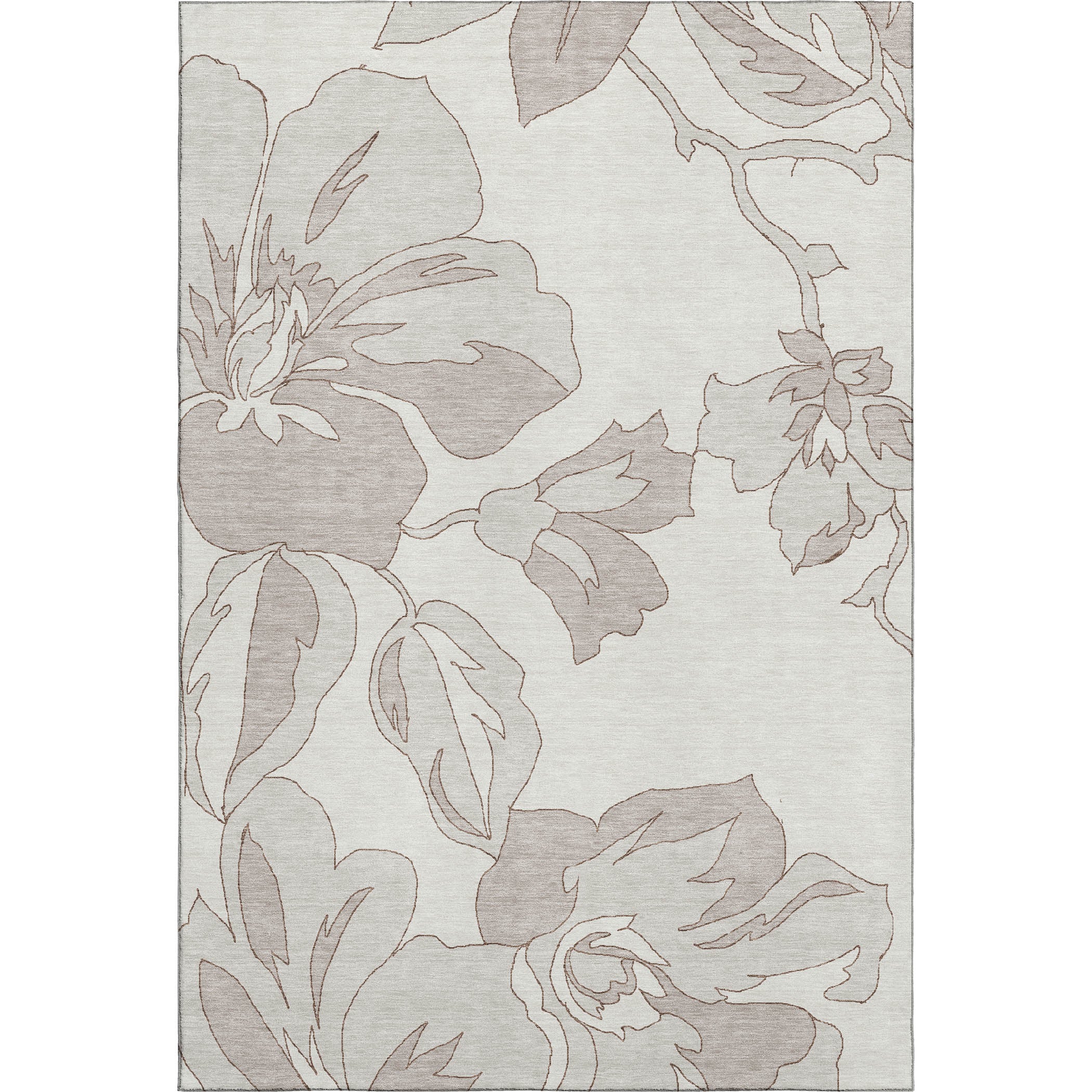 Oaxaca Machine Washable Transitional Ivory Rug 2'6" x 3'10" #shape_Rectangle