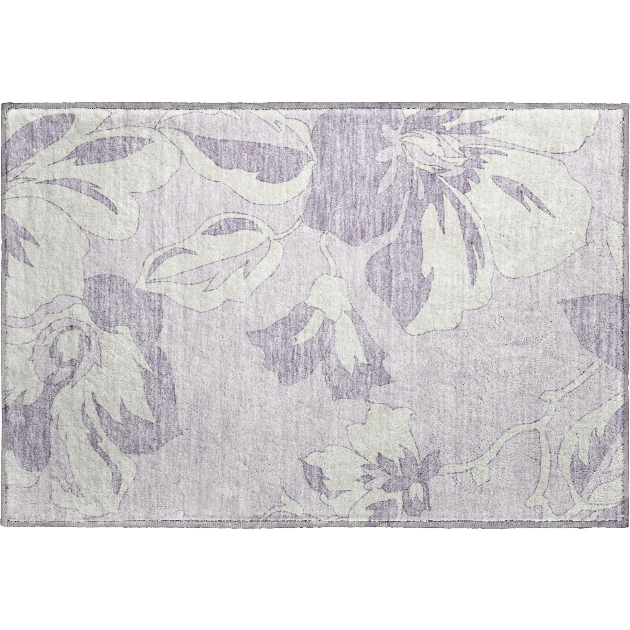 Oaxaca Machine Washable Transitional Lavender Purple Rug 1'8" x 2'6" #shape_Rectangle