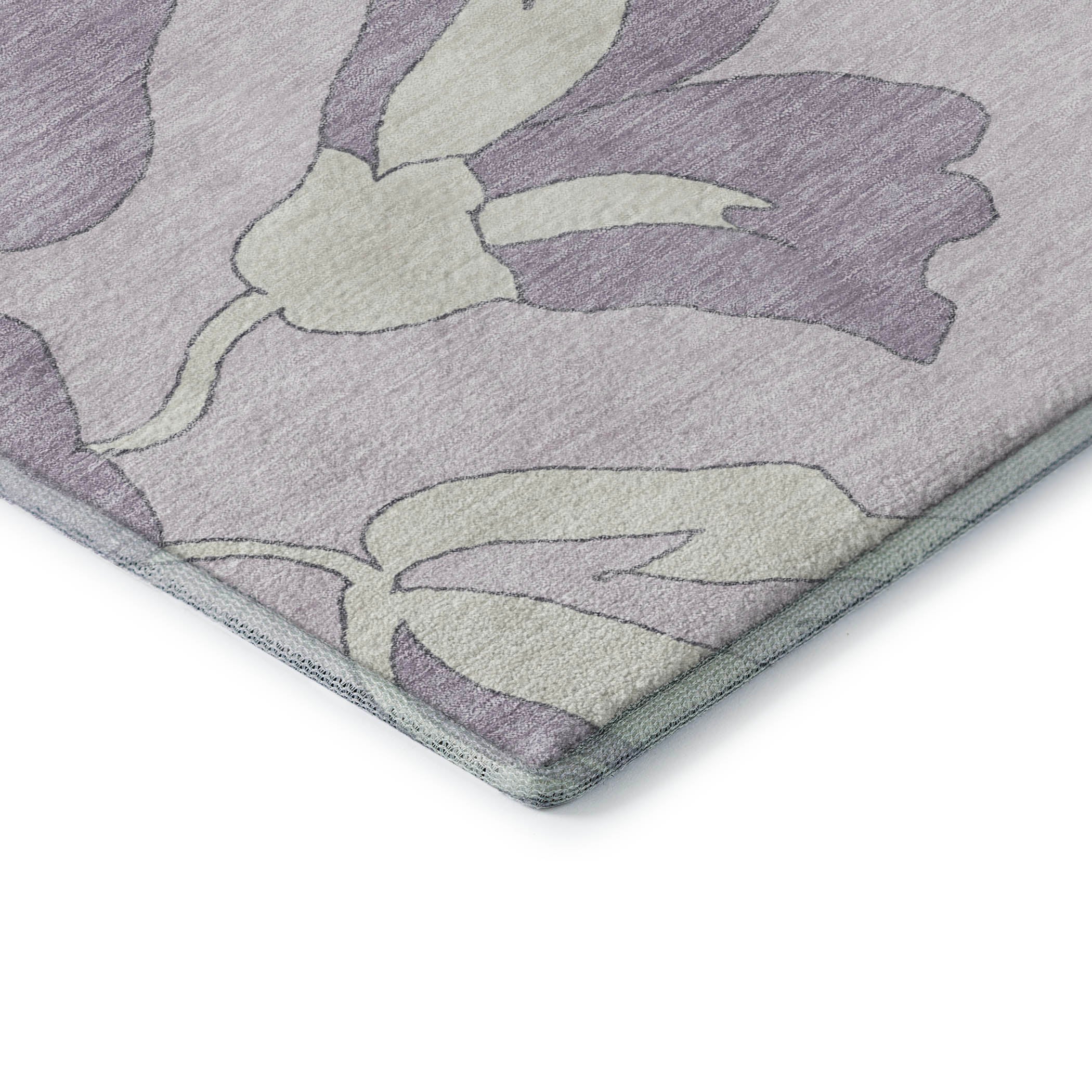 Oaxaca Machine Washable Transitional Lavender Purple Rug 1'8" x 2'6" #shape_Rectangle