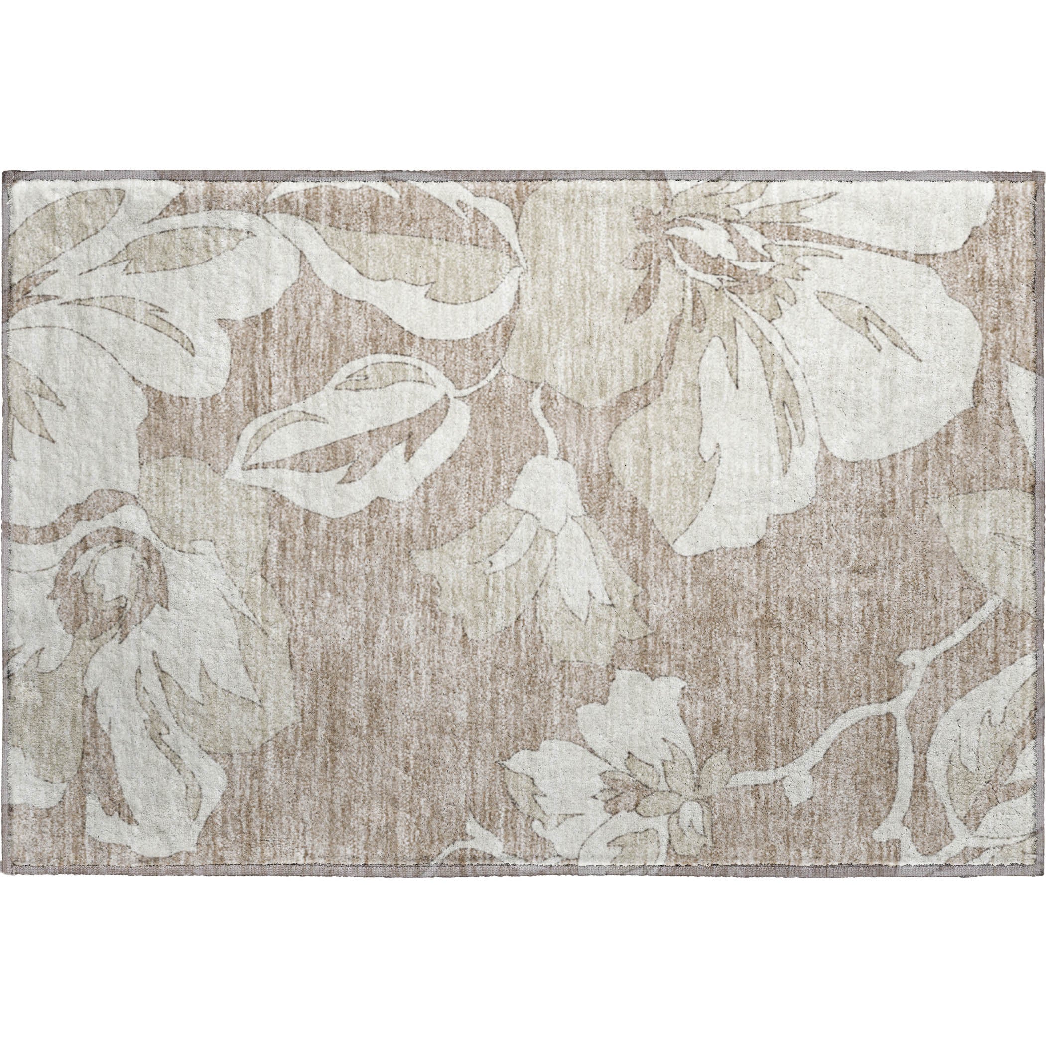 Oaxaca Machine Washable Transitional Taupe Brown Rug 1'8" x 2'6" #shape_Rectangle