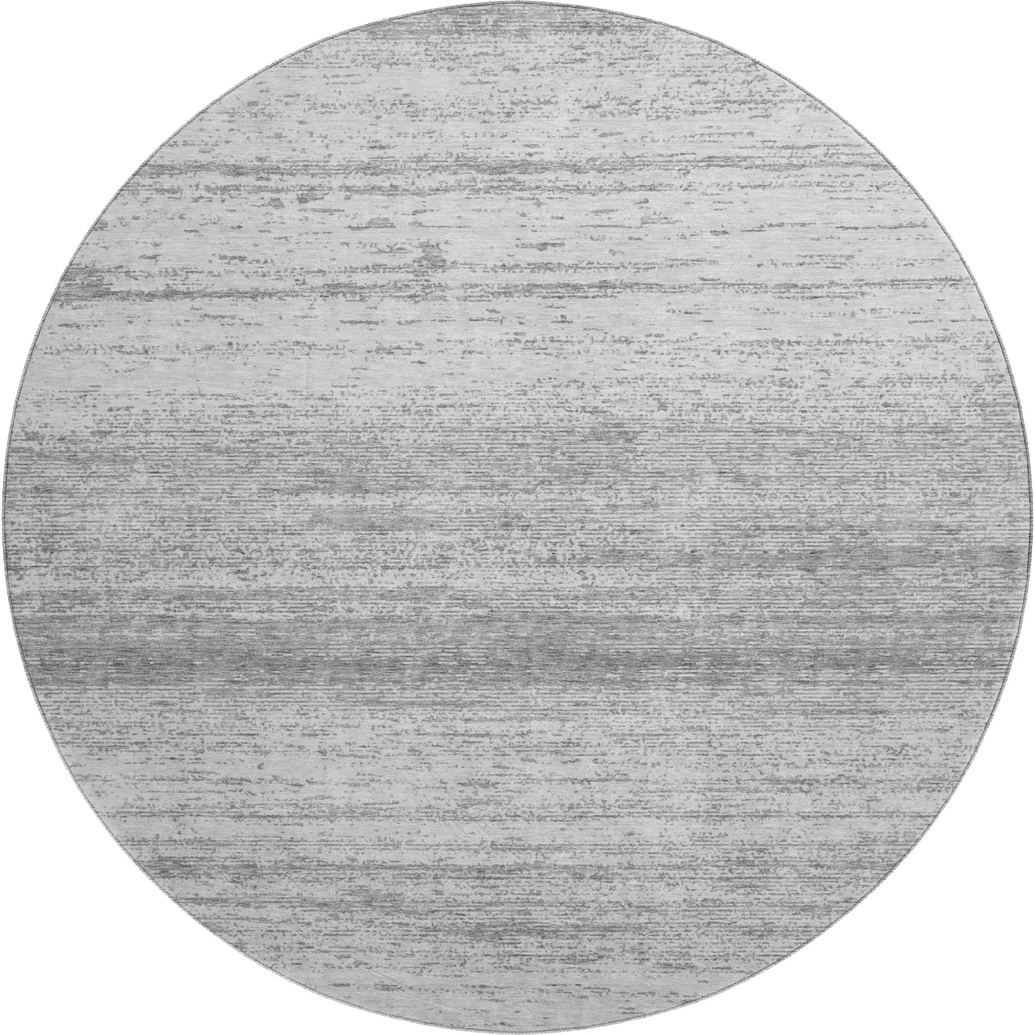 Vienna Machine Washable Transitional Gray Rug 8' x 8' #shape_Round