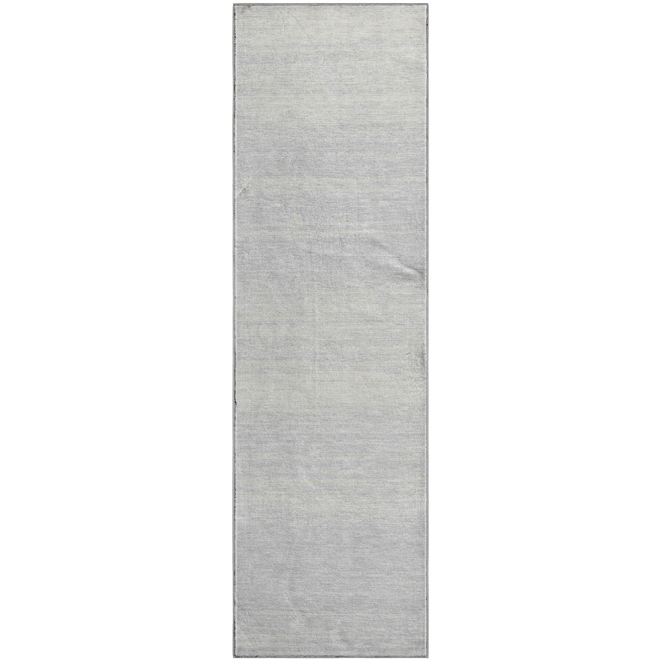 Vienna Machine Washable Transitional Silver Gray Rug 2'3" x 7'6" #shape_Runner