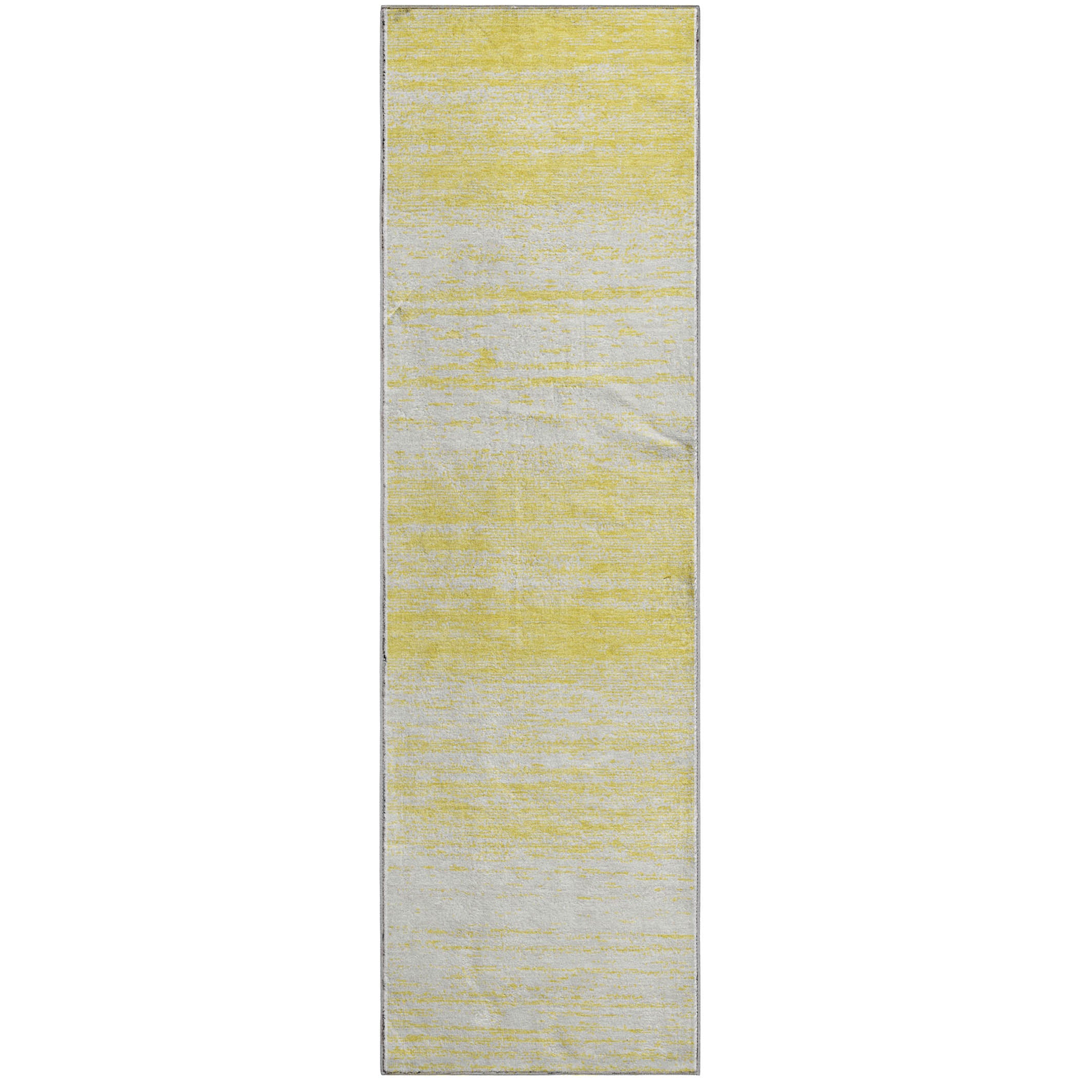 Vienna Machine Washable Transitional Yellow Gold Rug 2'3" x 7'6" #shape_Runner
