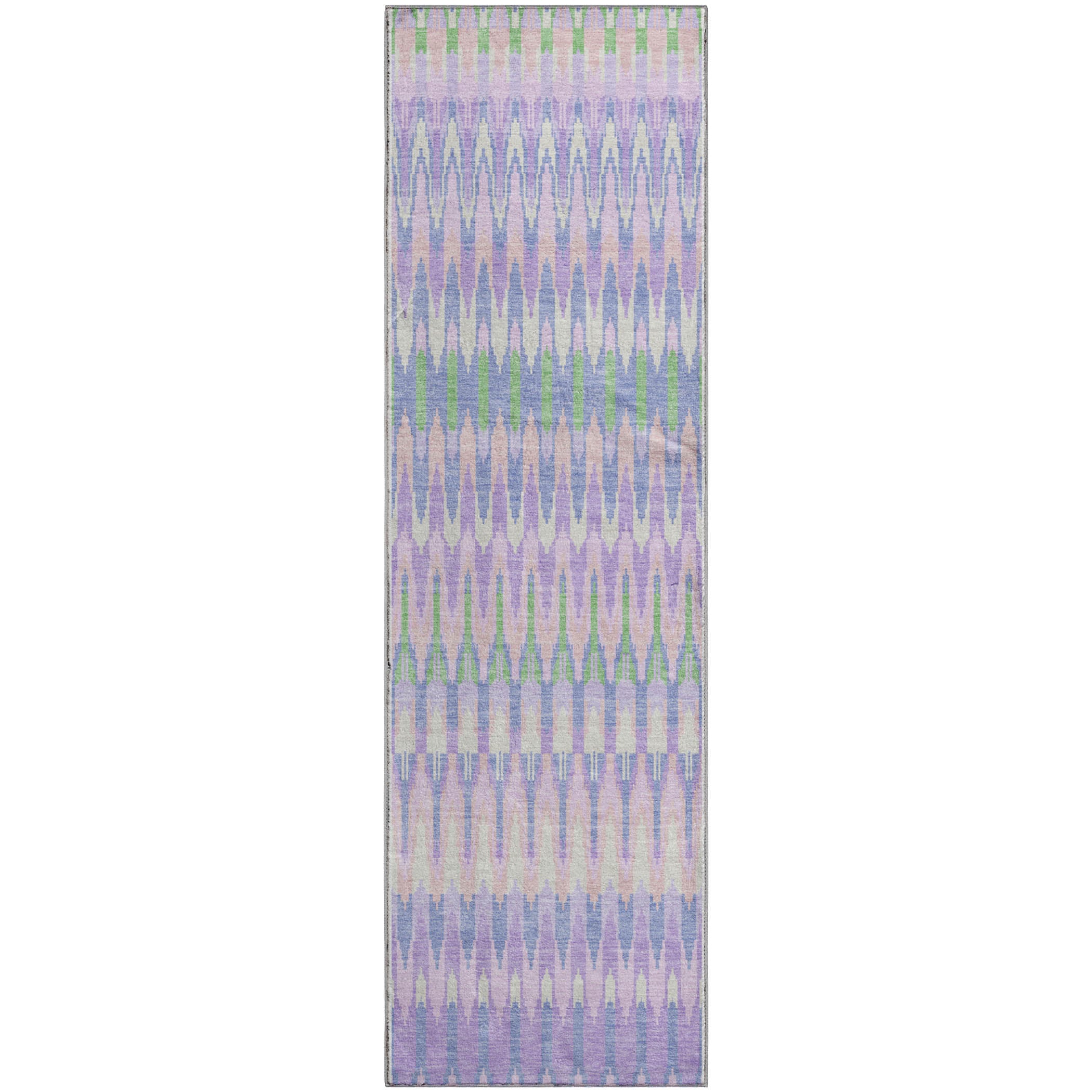 Split Machine Washable Transitional Lavender Purple Rug 2'3" x 7'6" #shape_Runner