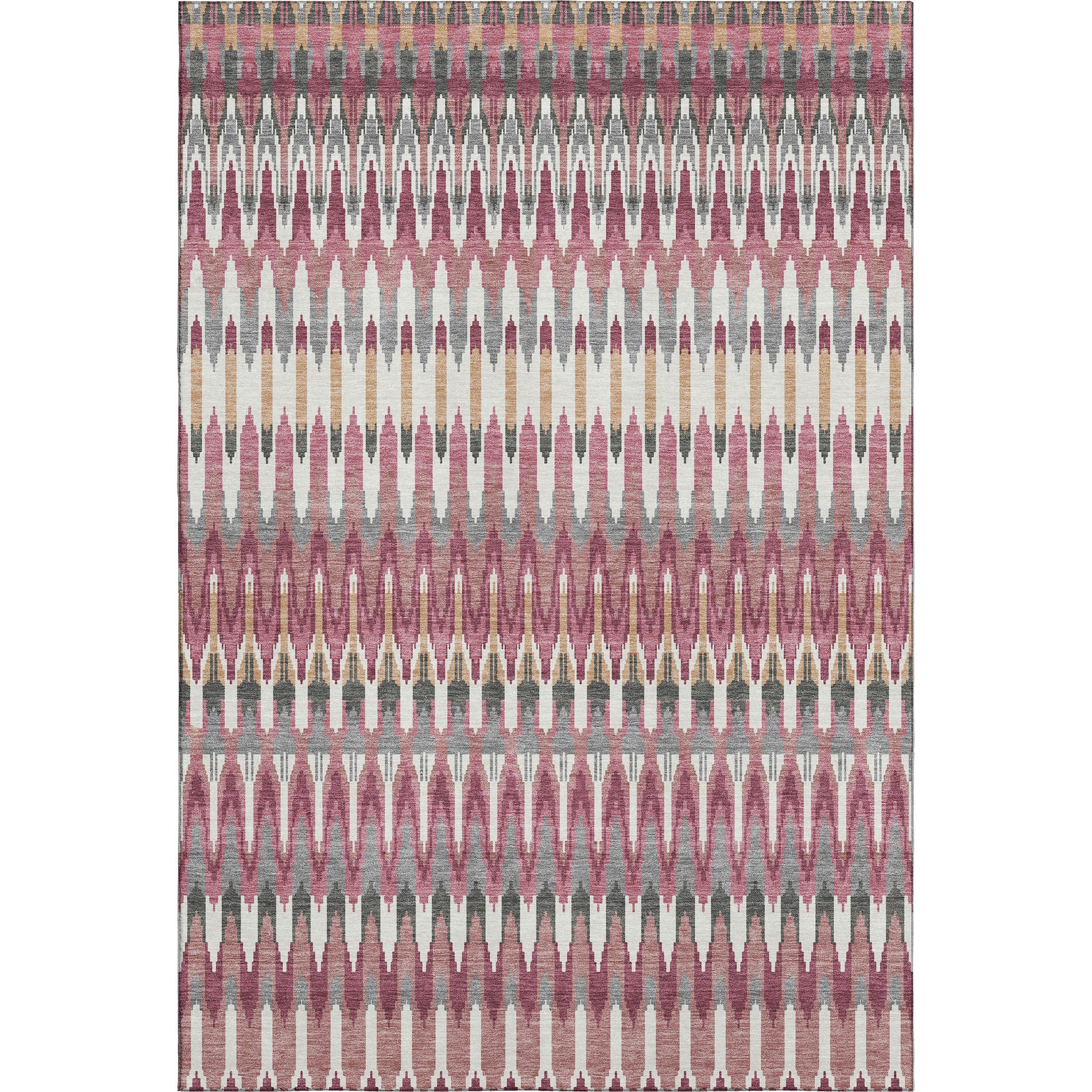 Split Machine Washable Transitional Mauve Pink Rug 2'6" x 3'10" #shape_Rectangle