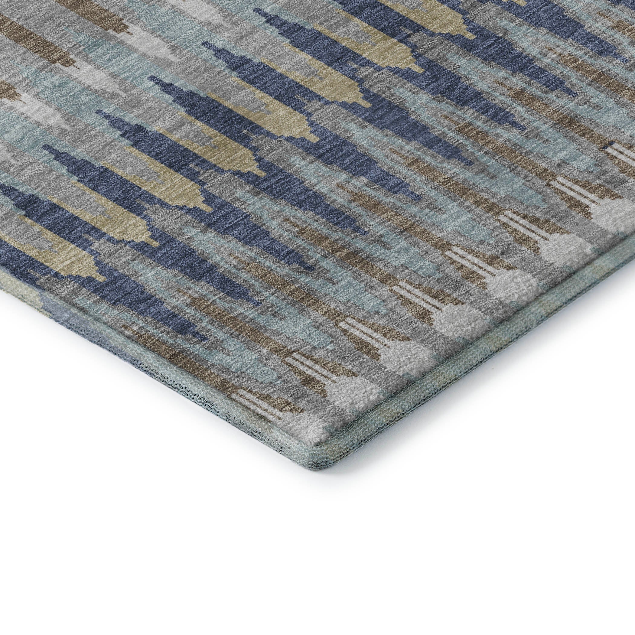 Split Machine Washable Transitional Taupe Brown Rug 1'8" x 2'6" #shape_Rectangle
