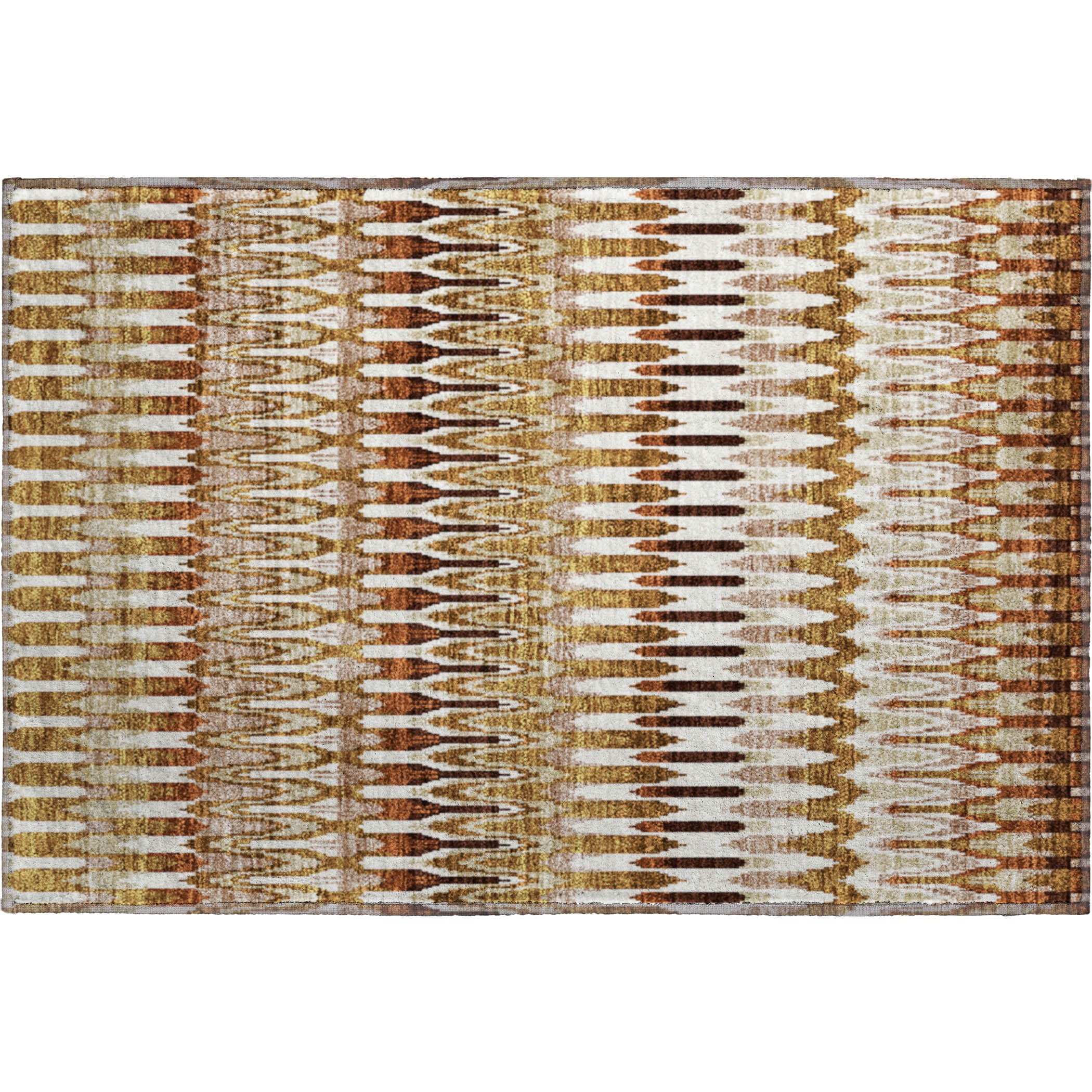 Split Machine Washable Transitional Terracotta Orange Rug 1'8" x 2'6" #shape_Rectangle