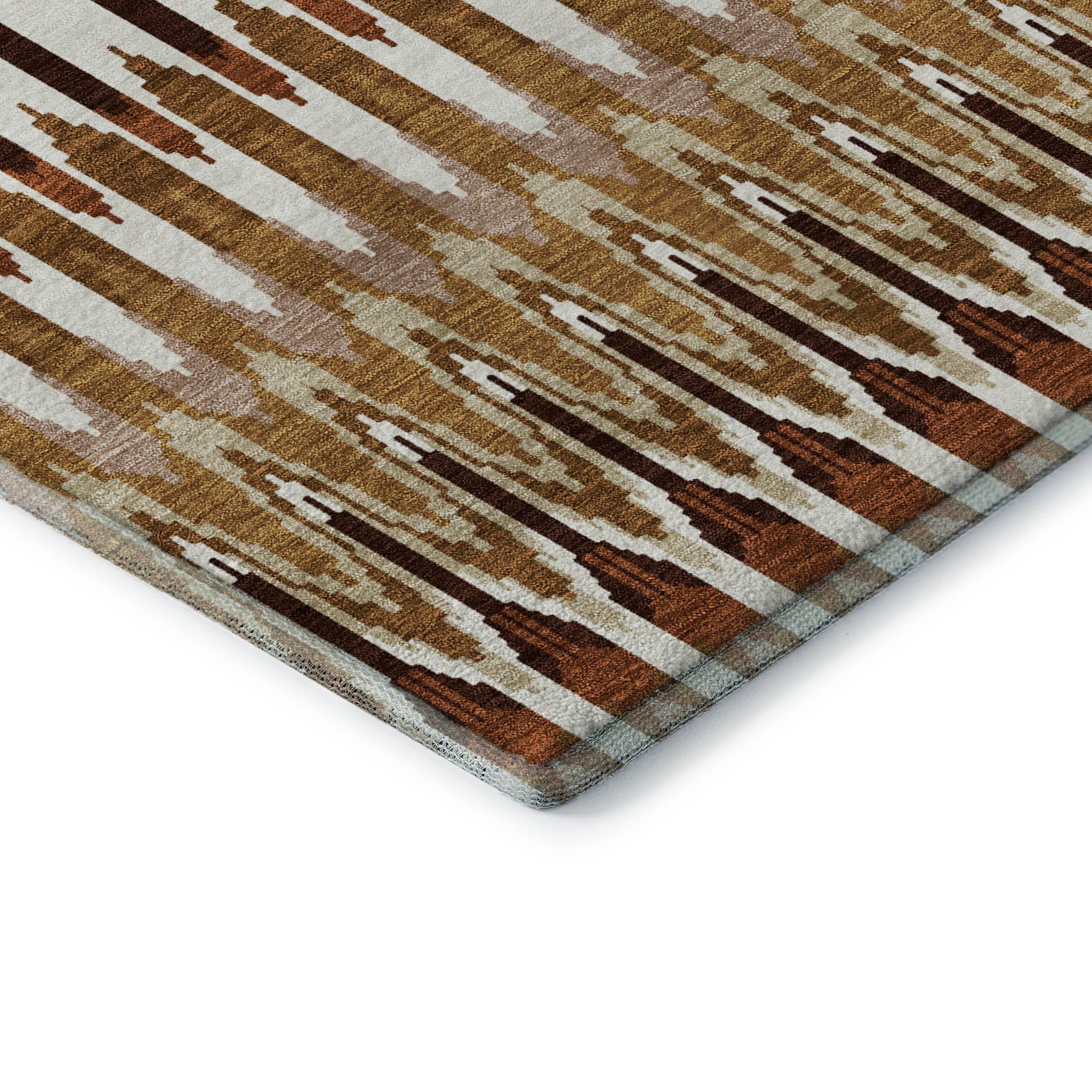 Split Machine Washable Transitional Terracotta Orange Rug 1'8" x 2'6" #shape_Rectangle