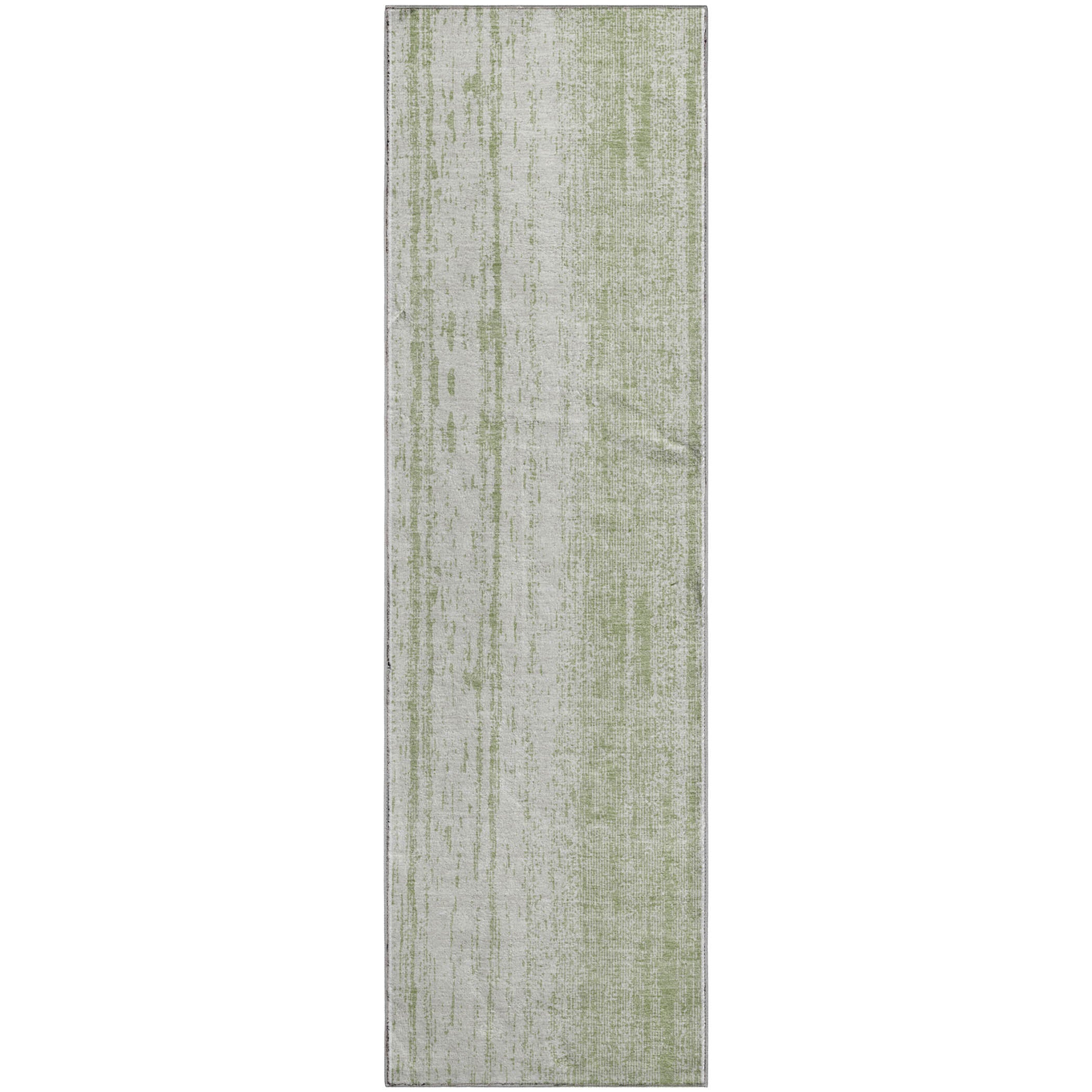 Lucerne Machine Washable Transitional Aloe Green Rug 2'3" x 7'6" #shape_Runner