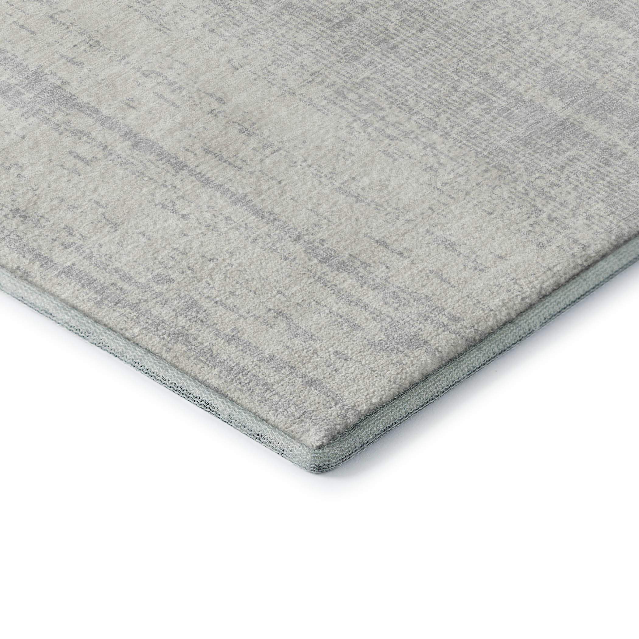 Lucerne Machine Washable Transitional Silver Gray Rug 1'8" x 2'6" #shape_Rectangle