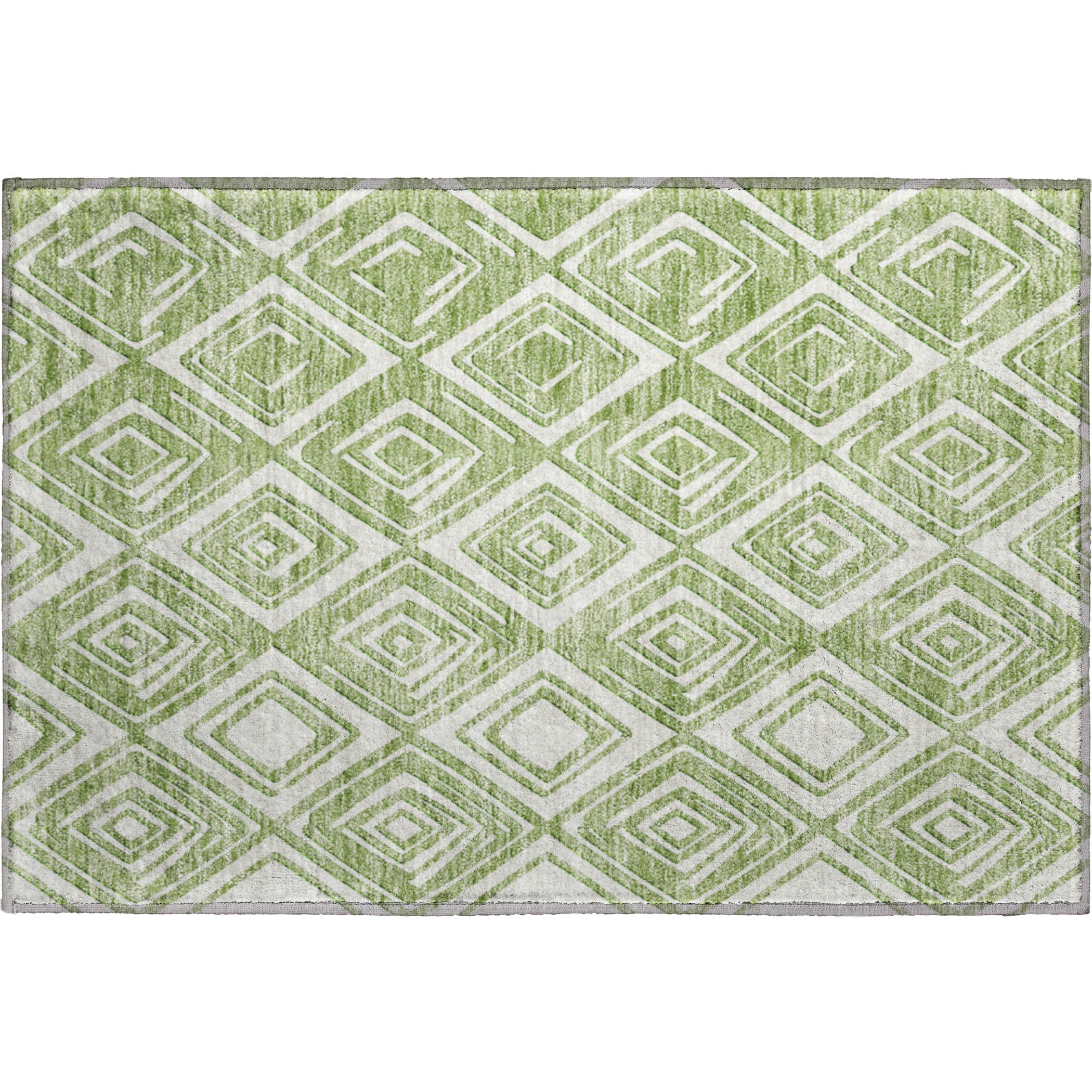 Tbilisi Machine Washable Transitional Green Rug 1'8" x 2'6" #shape_Rectangle