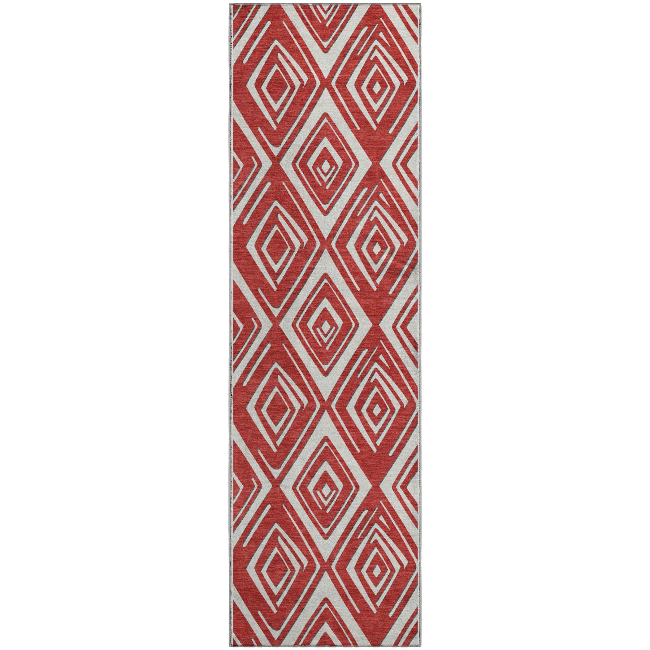 Tbilisi Machine Washable Transitional Red Rug 2'3" x 7'6" #shape_Runner