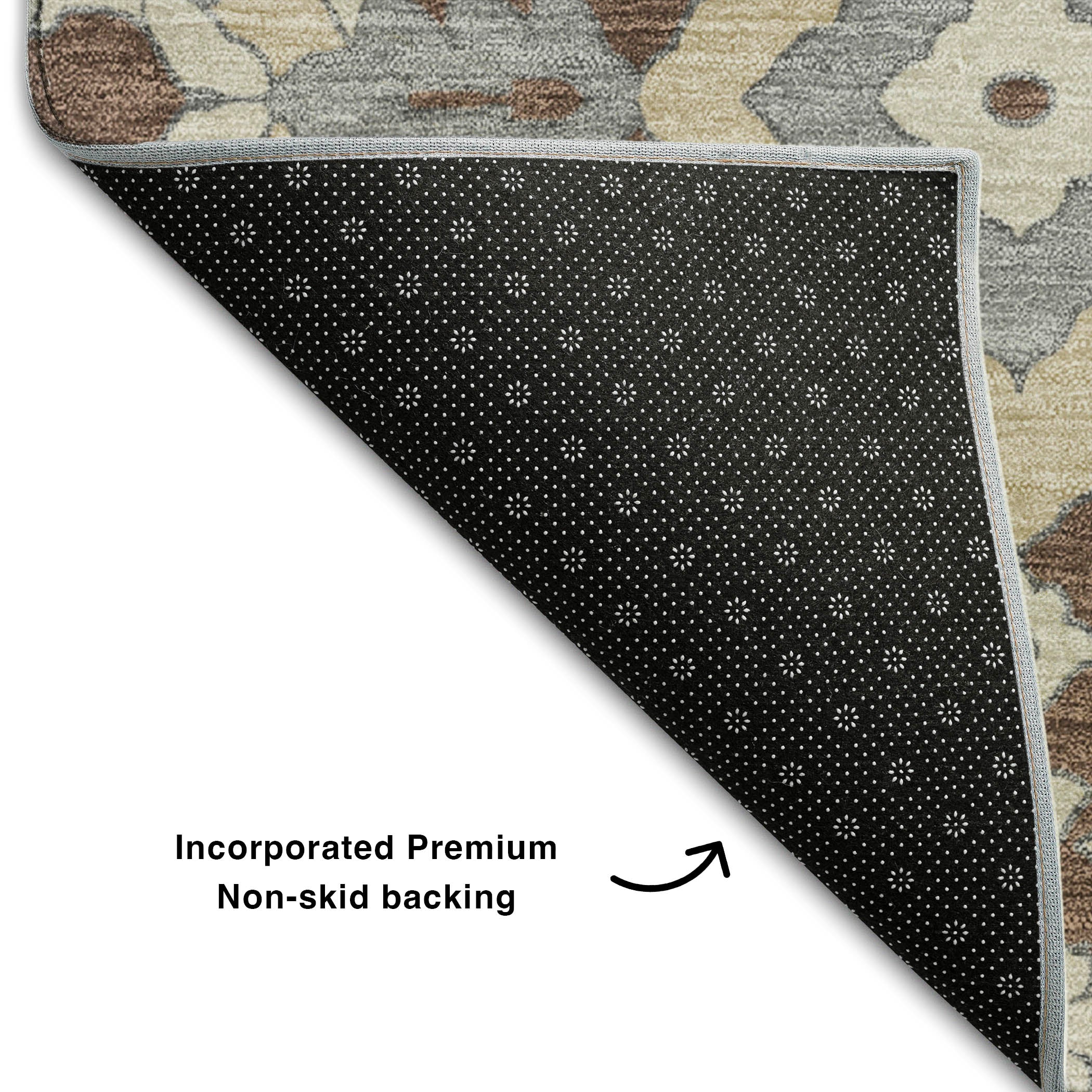 Sintra Machine Washable Transitional Chocolate Brown Rug 1'8" x 2'6" #shape_Rectangle