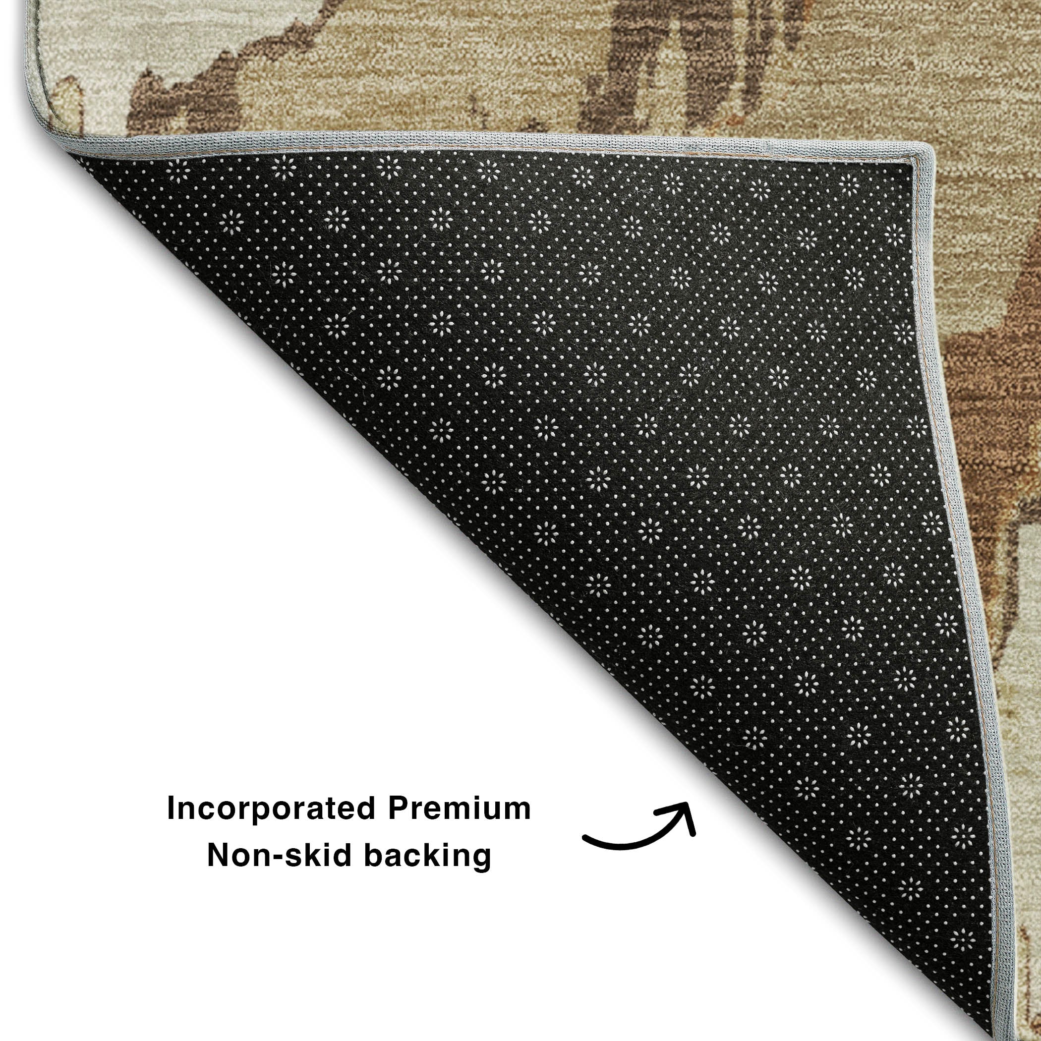 Valletta Machine Washable Transitional Chocolate Brown Rug 1'8" x 2'6" #shape_Rectangle
