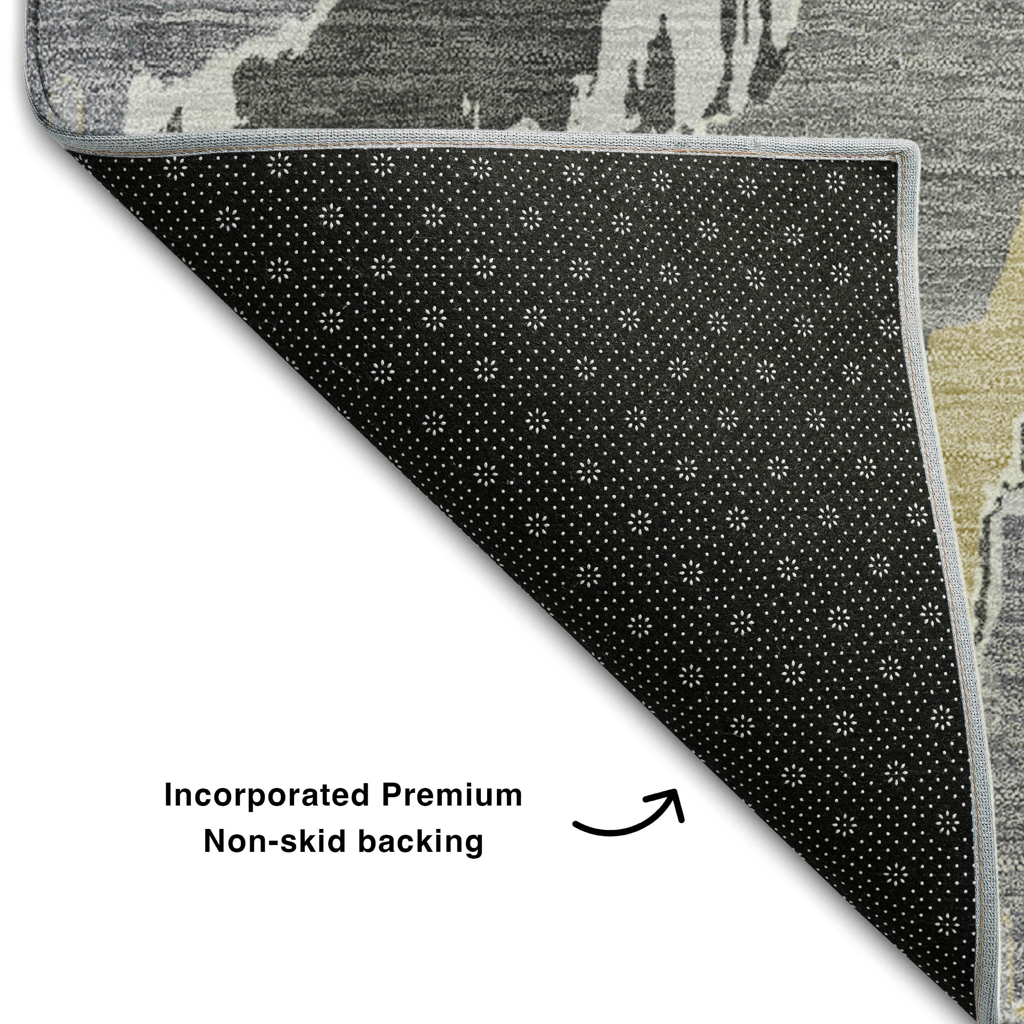 Valletta Machine Washable Transitional Gray Rug 1'8" x 2'6" #shape_Rectangle