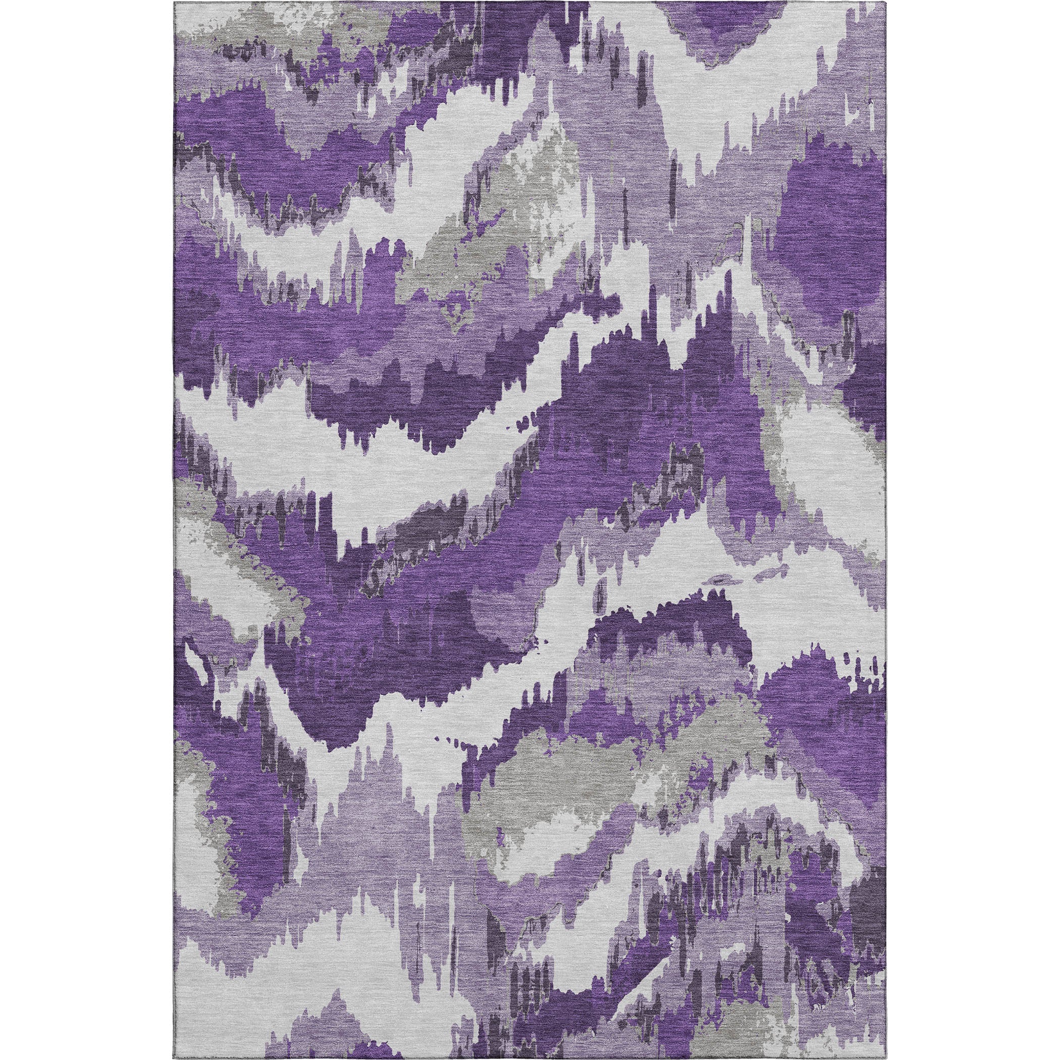 Valletta Machine Washable Transitional Purple Rug 2'6" x 3'10" #shape_Rectangle