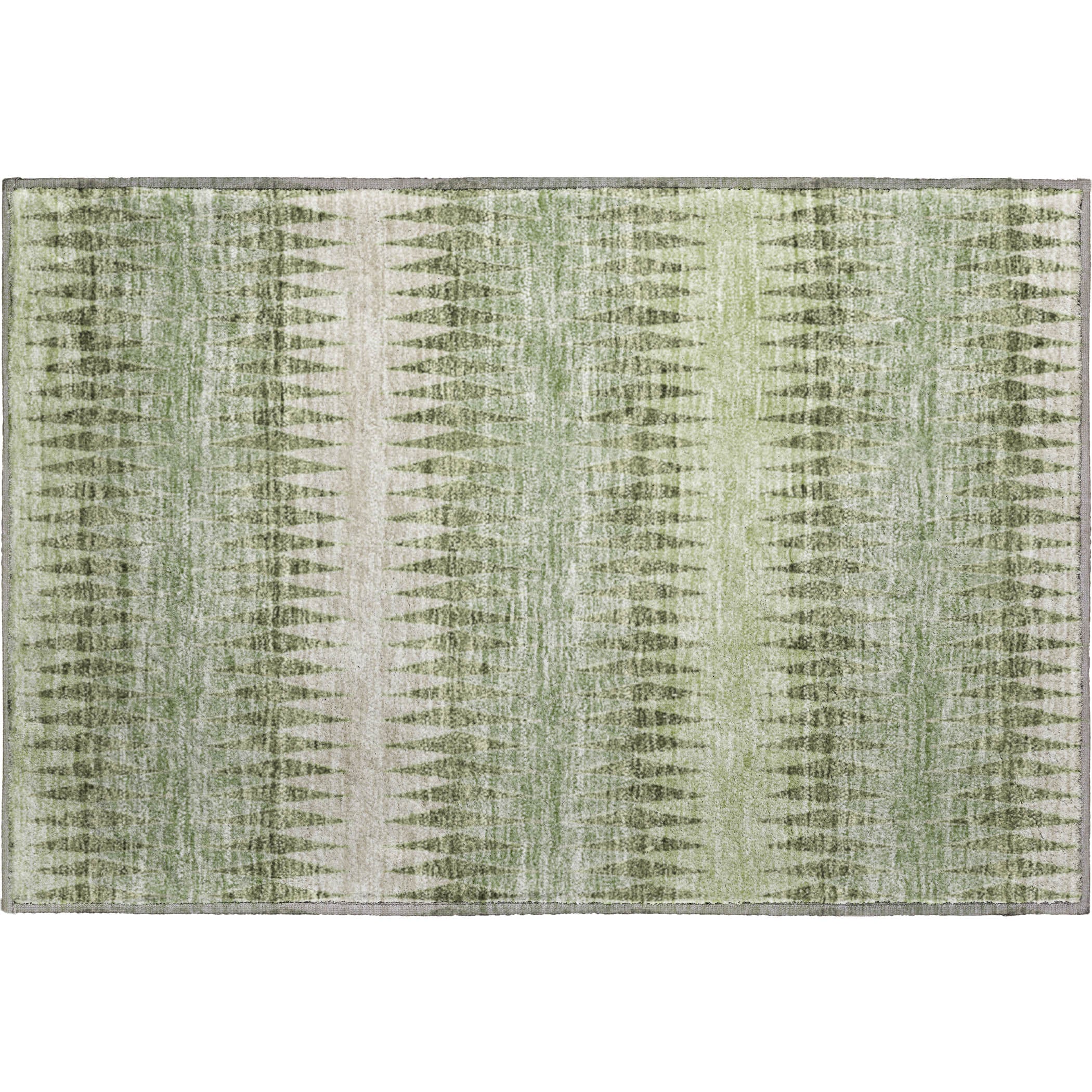 Bern Machine Washable Transitional Aloe Green Rug 1'8" x 2'6" #shape_Rectangle