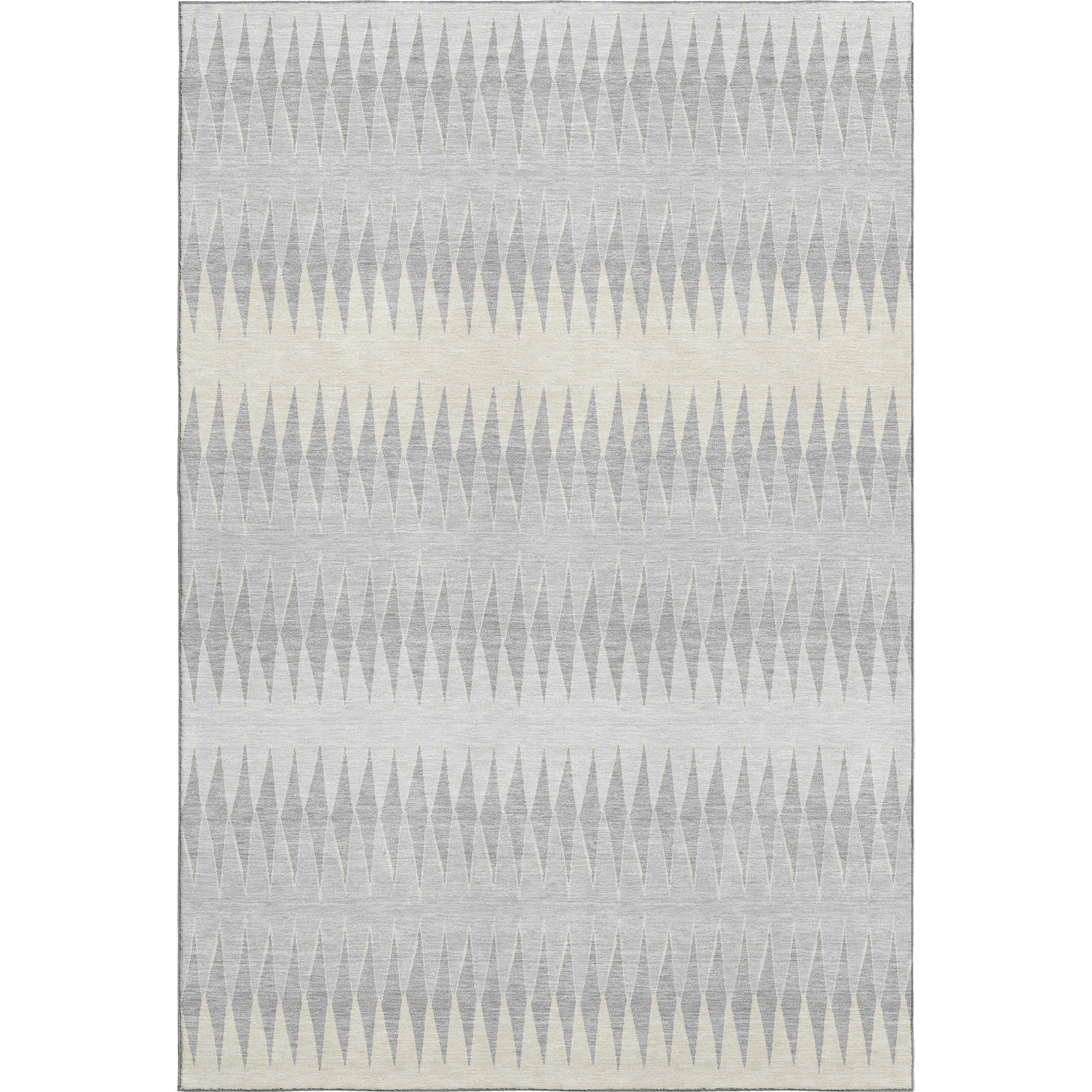 Bern Machine Washable Transitional Silver Gray Rug 2'6" x 3'10" #shape_Rectangle