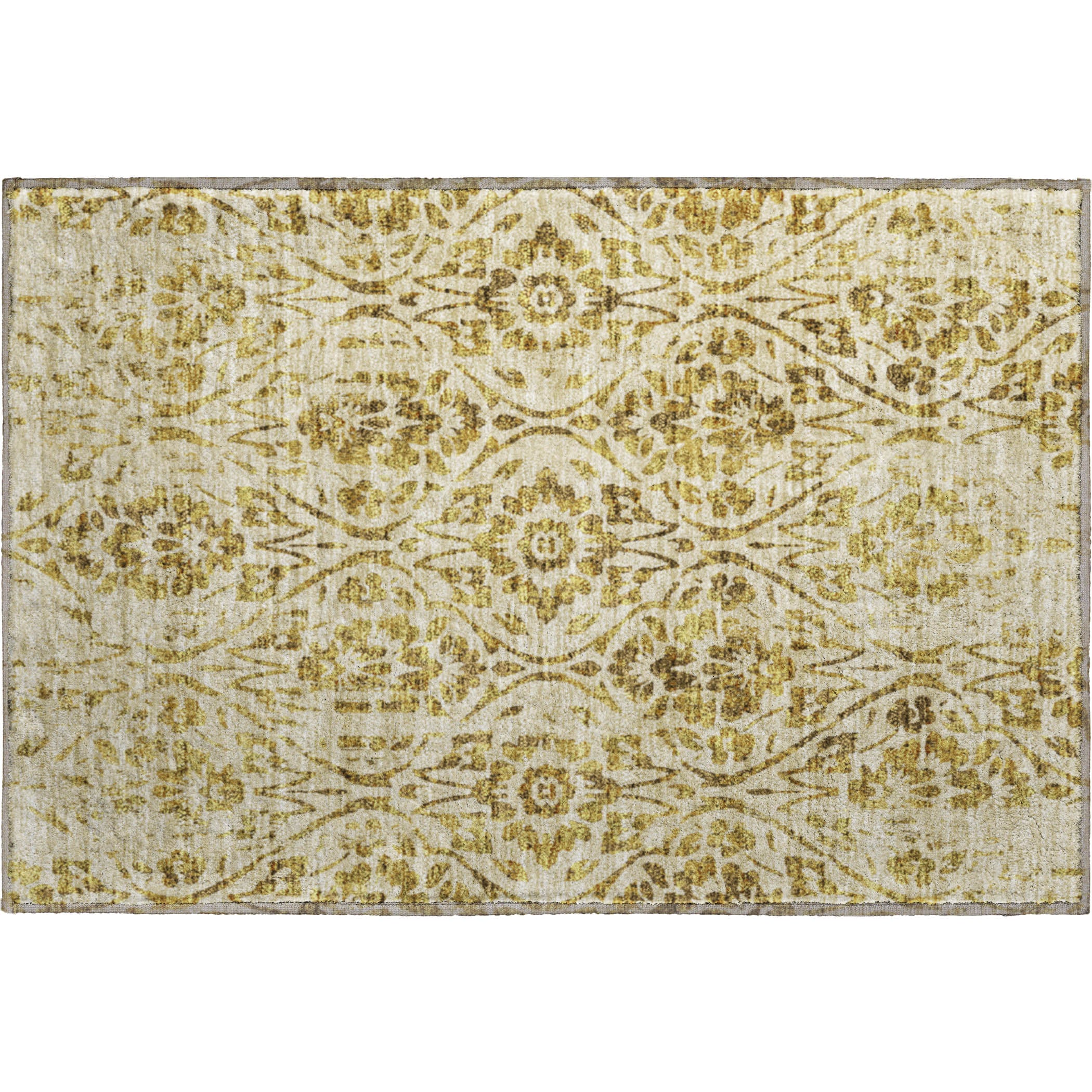 Cartagena Machine Washable Transitional Gold Rug 1'8" x 2'6" #shape_Rectangle
