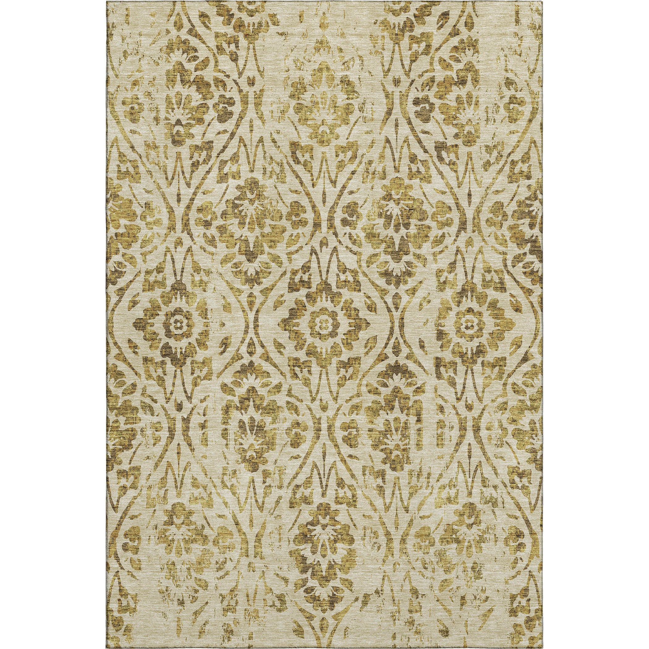 Cartagena Machine Washable Transitional Gold Rug 2'6" x 3'10" #shape_Rectangle