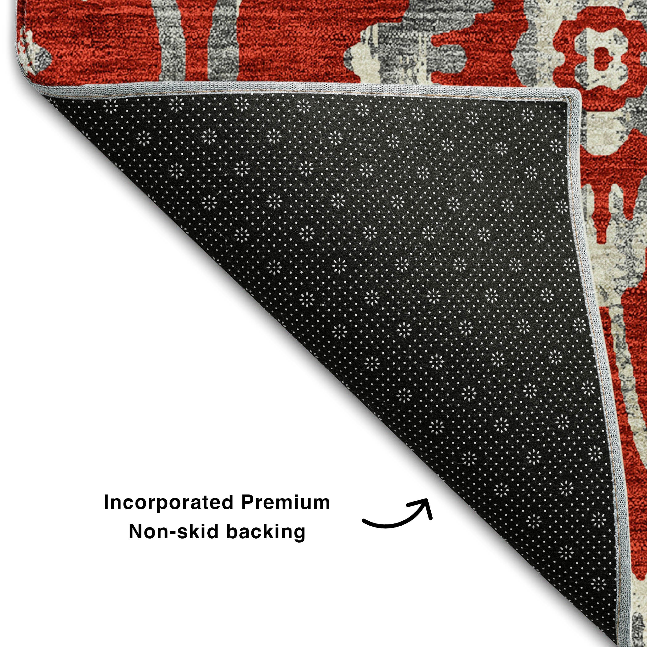 Cartagena Machine Washable Transitional Red Rug 1'8" x 2'6" #shape_Rectangle