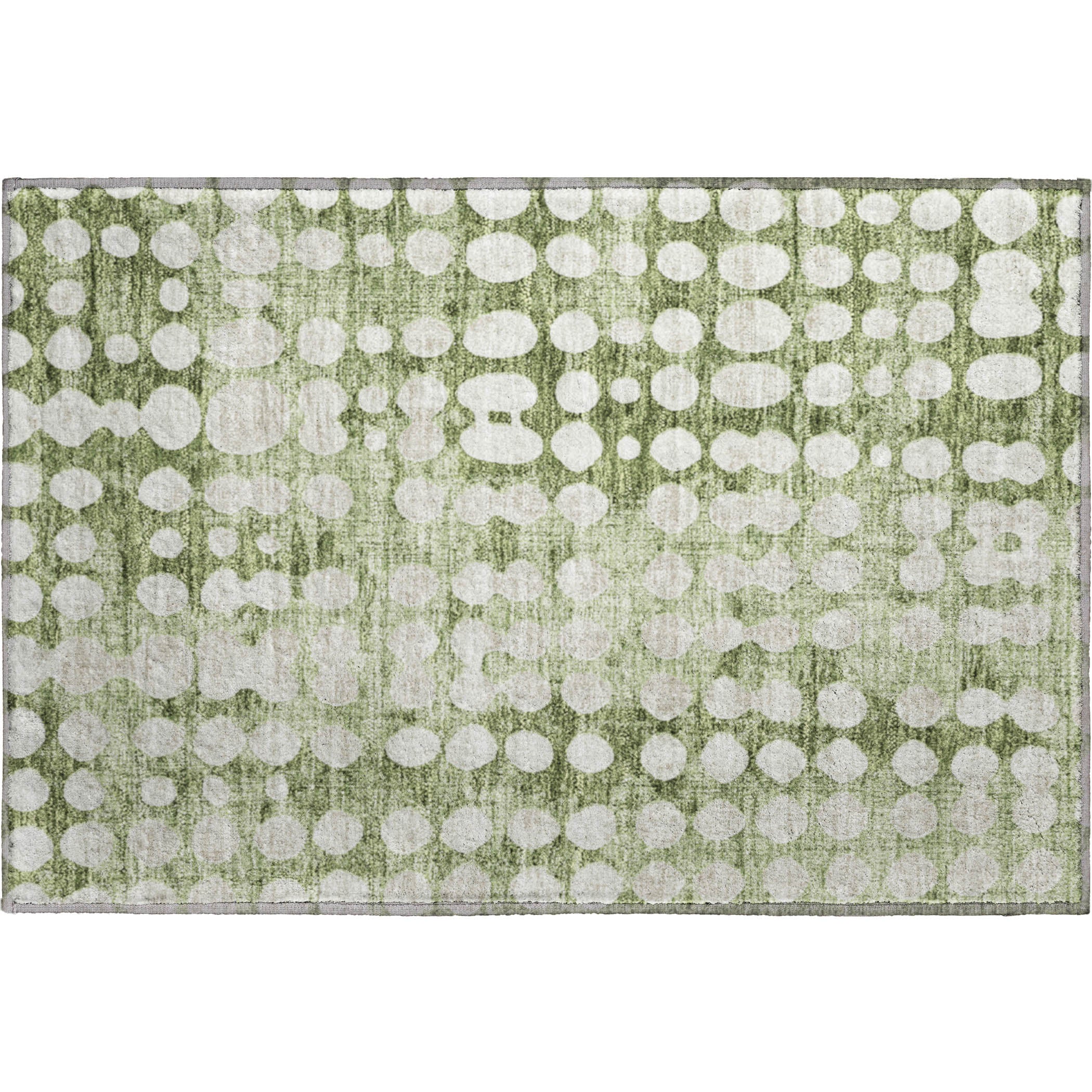 Budapest Machine Washable Transitional Aloe Green Rug 1'8" x 2'6" #shape_Rectangle