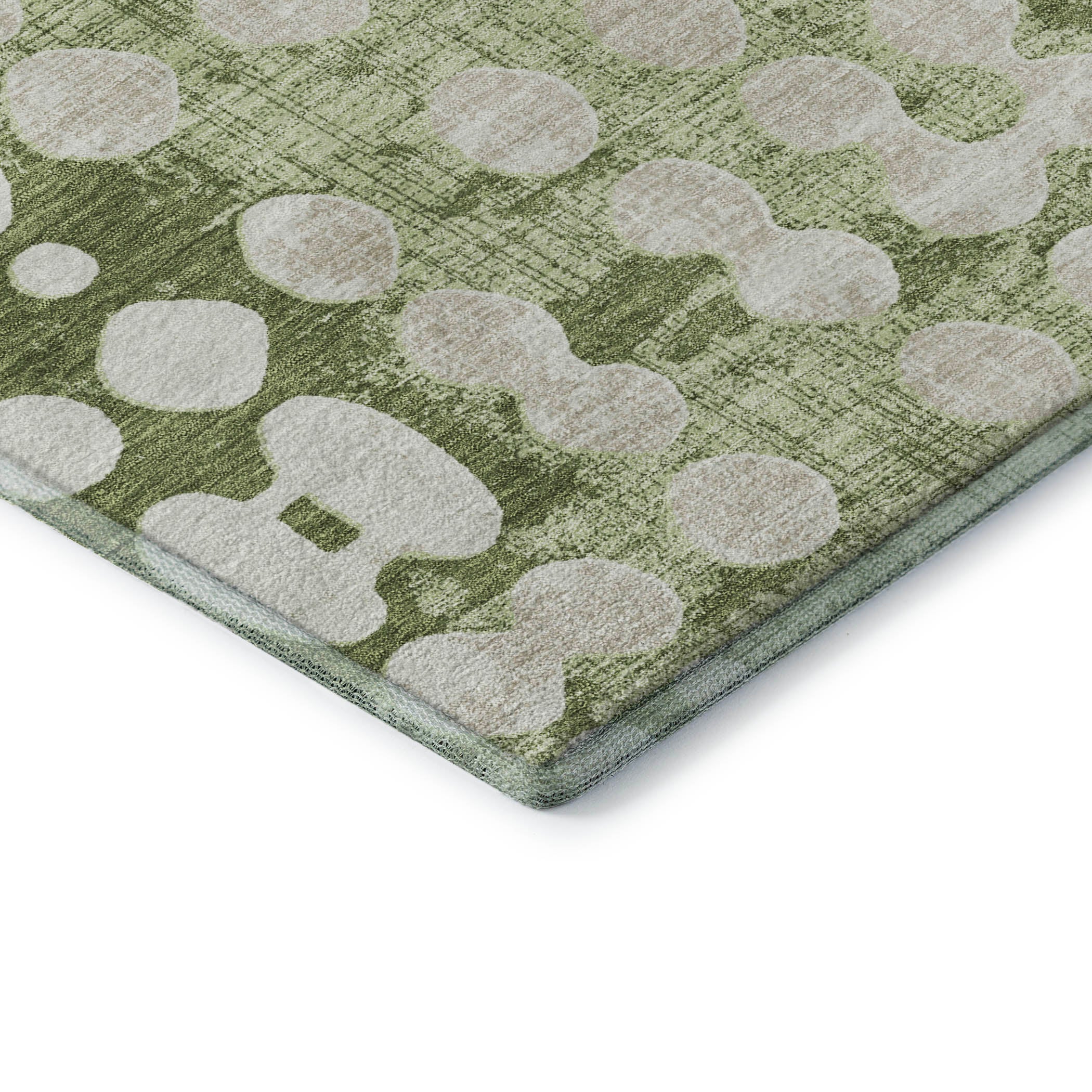 Budapest Machine Washable Transitional Aloe Green Rug 1'8" x 2'6" #shape_Rectangle