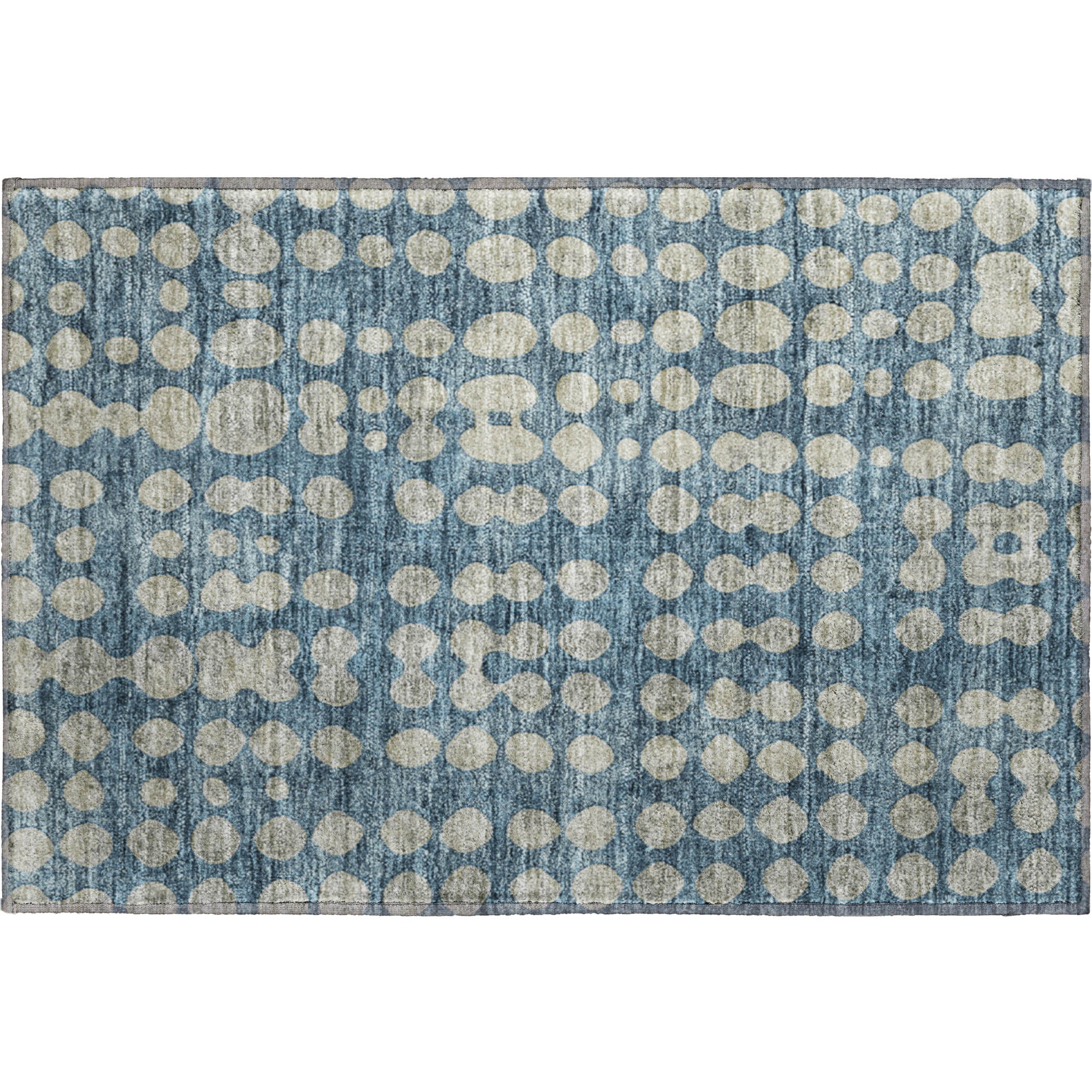 Budapest Machine Washable Transitional Denim Blue Rug 1'8" x 2'6" #shape_Rectangle
