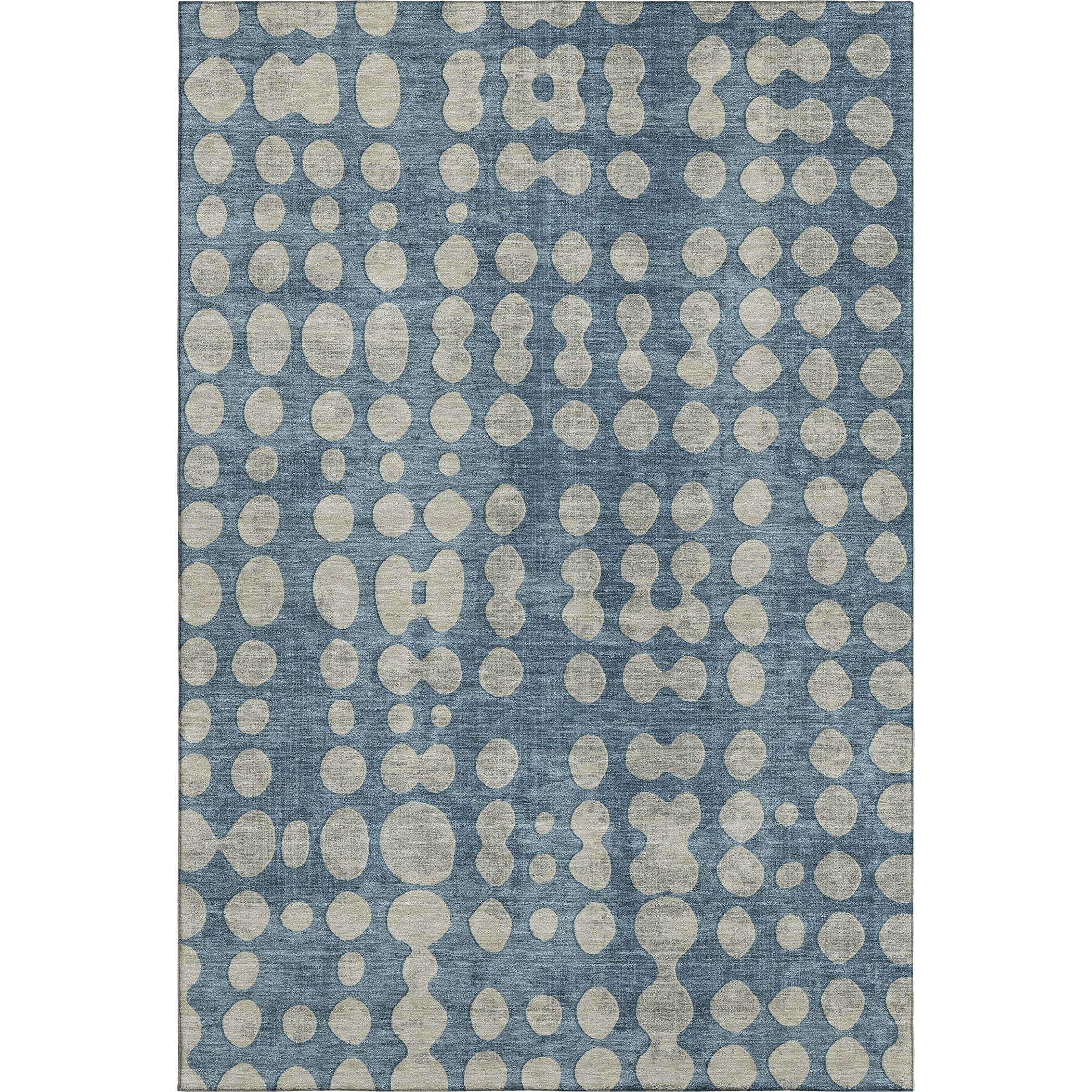 Budapest Machine Washable Transitional Denim Blue Rug 2'6" x 3'10" #shape_Rectangle