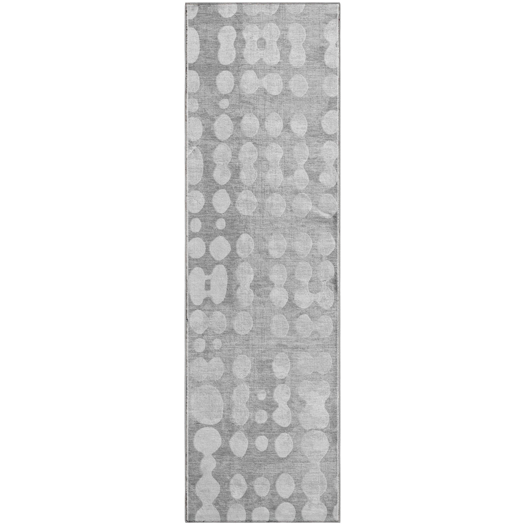 Budapest Machine Washable Transitional Gray Rug 2'3" x 7'6" #shape_Runner