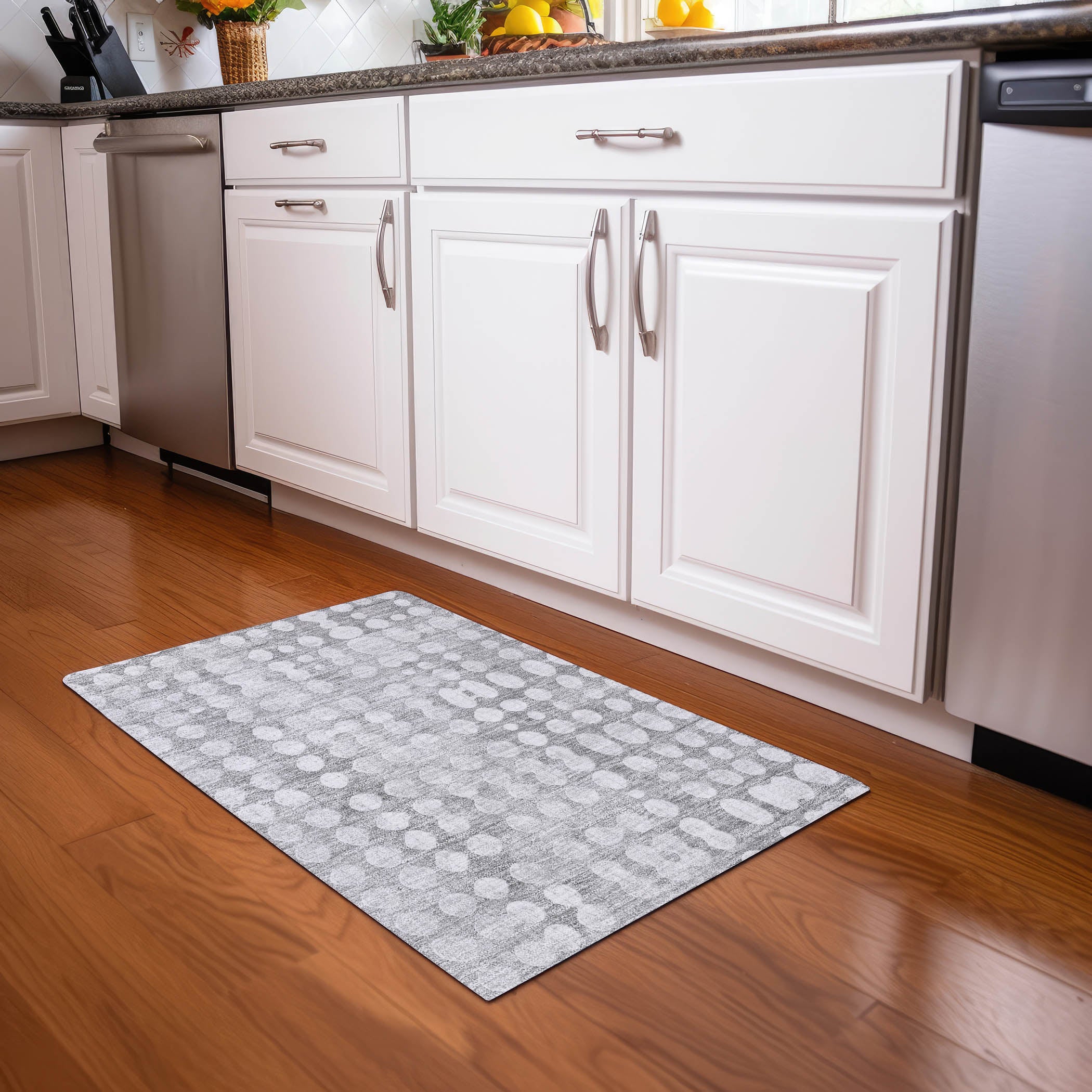 Budapest Machine Washable Transitional Gray Rug 1'8" x 2'6" #shape_Rectangle