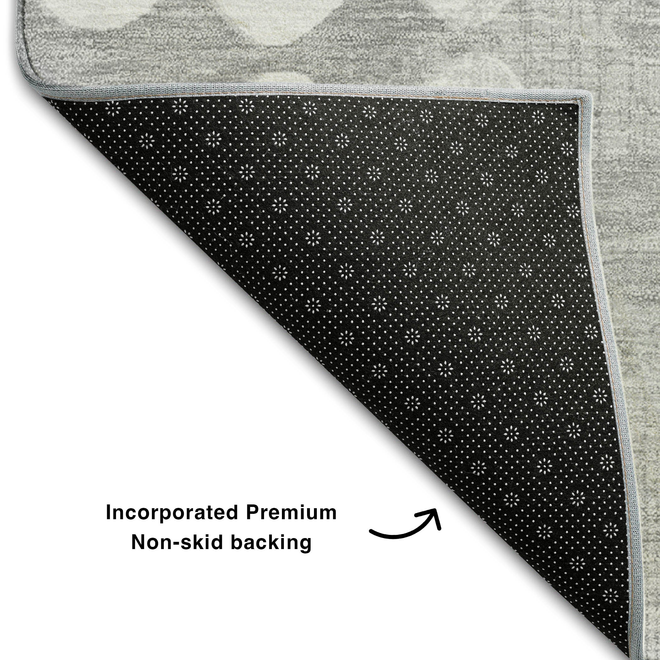 Budapest Machine Washable Transitional Gray Rug 1'8" x 2'6" #shape_Rectangle
