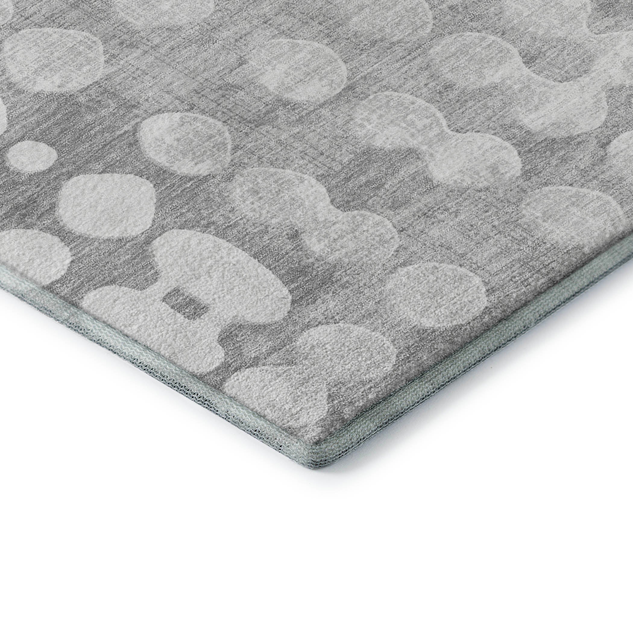 Budapest Machine Washable Transitional Gray Rug 1'8" x 2'6" #shape_Rectangle