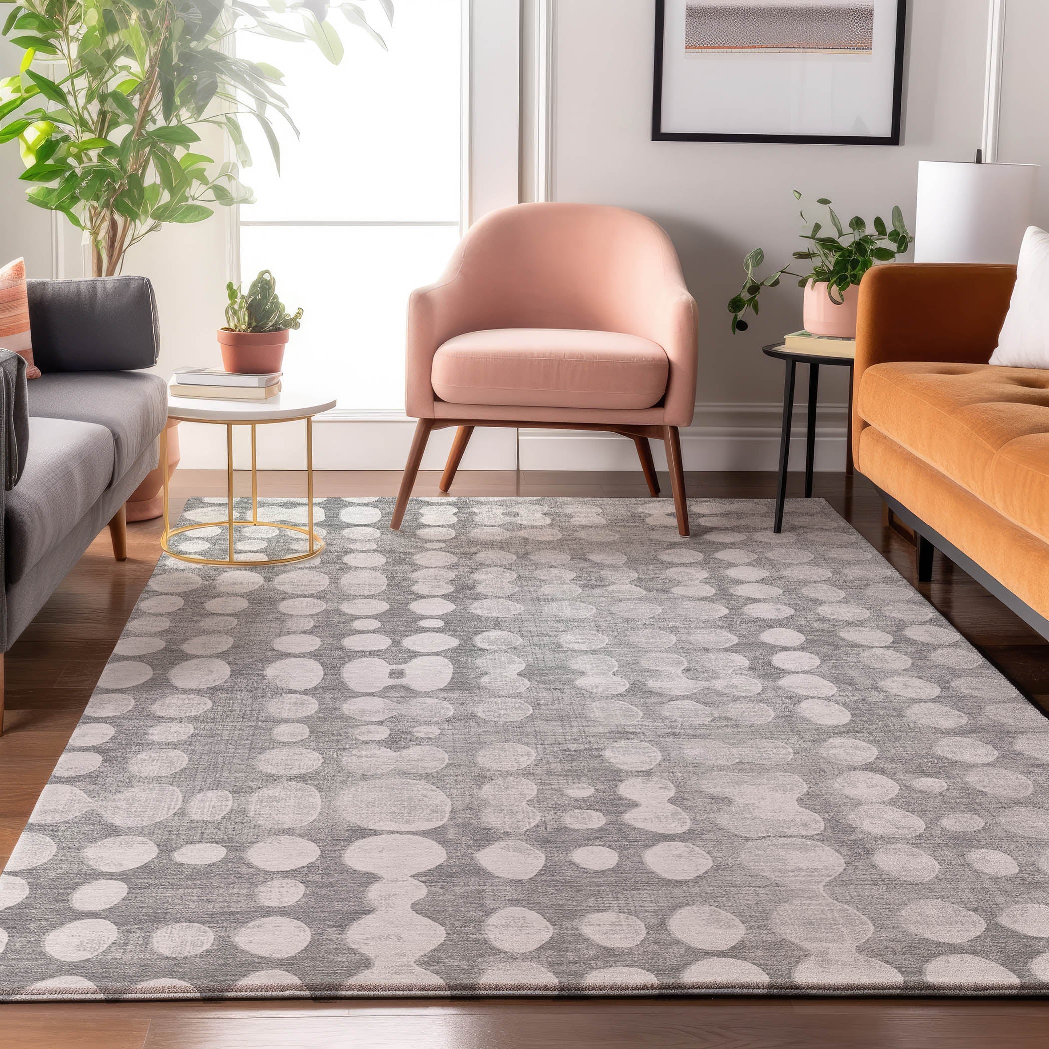 Budapest Machine Washable Transitional Gray Rug 2'6" x 3'10" #shape_Rectangle