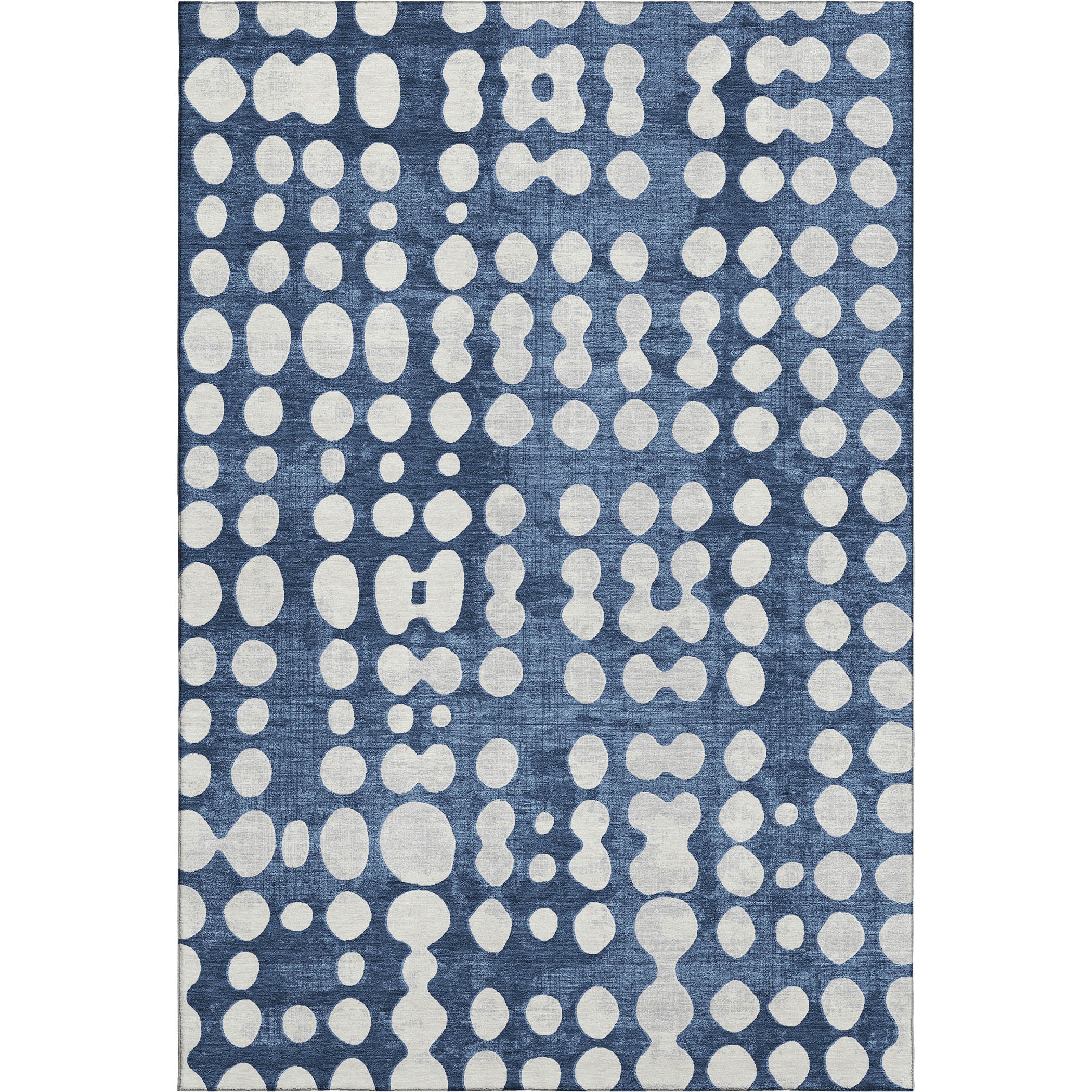 Budapest Machine Washable Transitional Navy Blue Rug 2'6" x 3'10" #shape_Rectangle