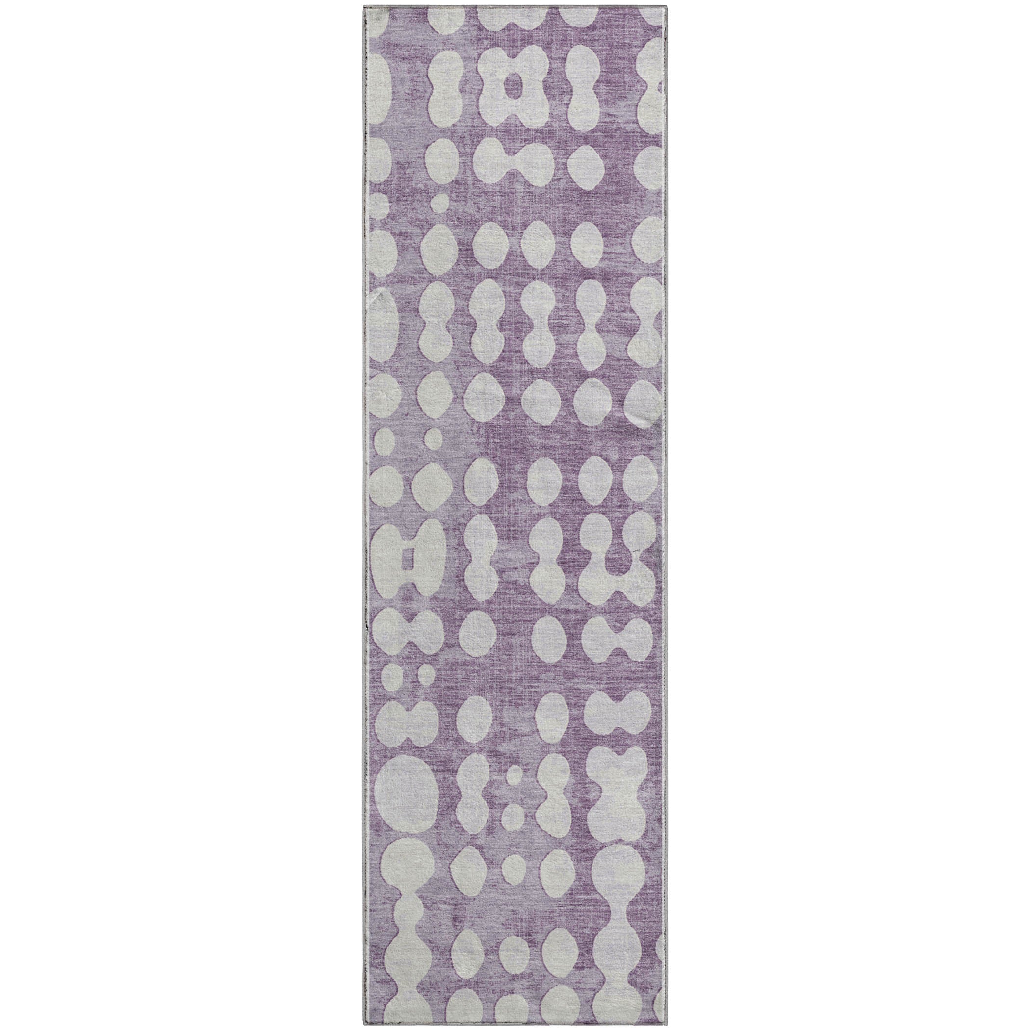 Budapest Machine Washable Transitional Purple Rug 2'3" x 7'6" #shape_Runner