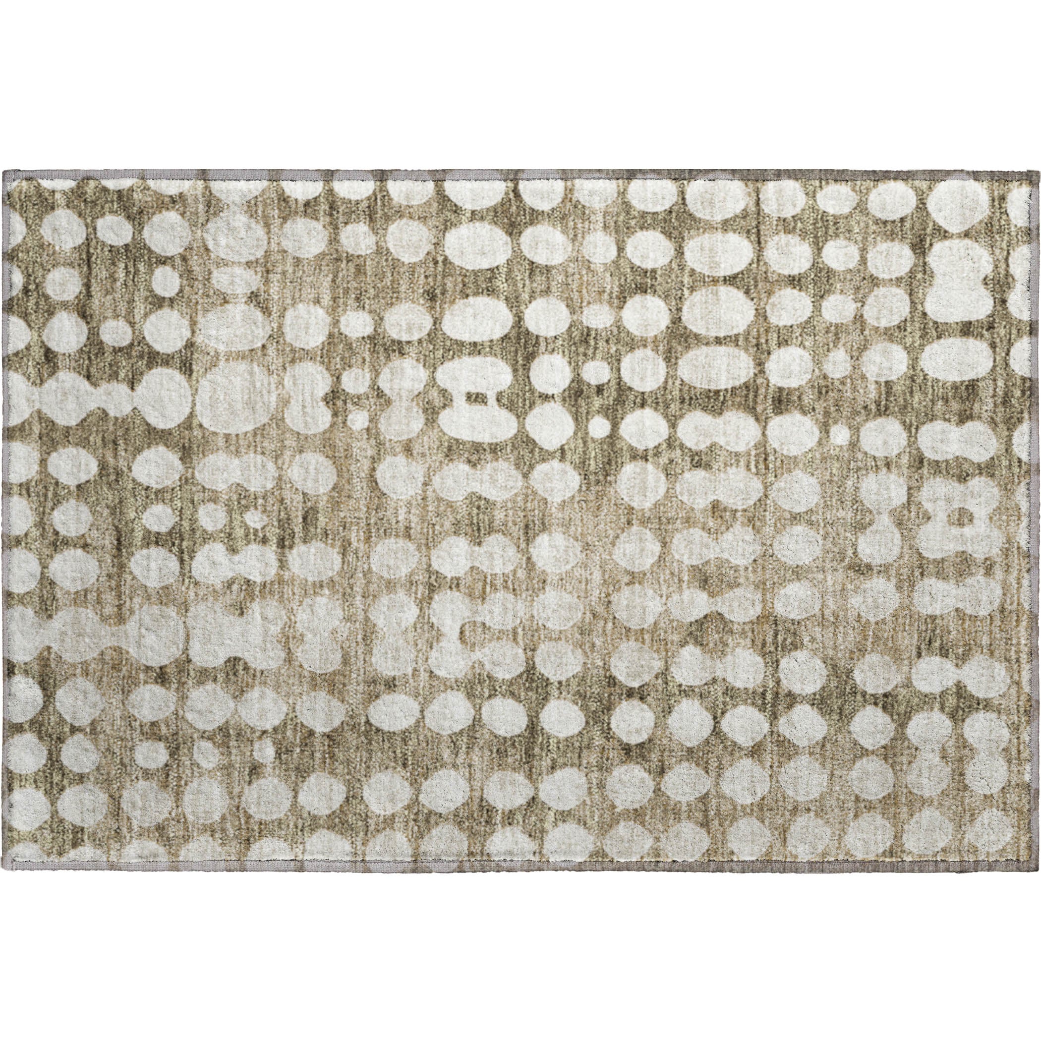 Budapest Machine Washable Transitional Taupe Brown Rug 1'8" x 2'6" #shape_Rectangle