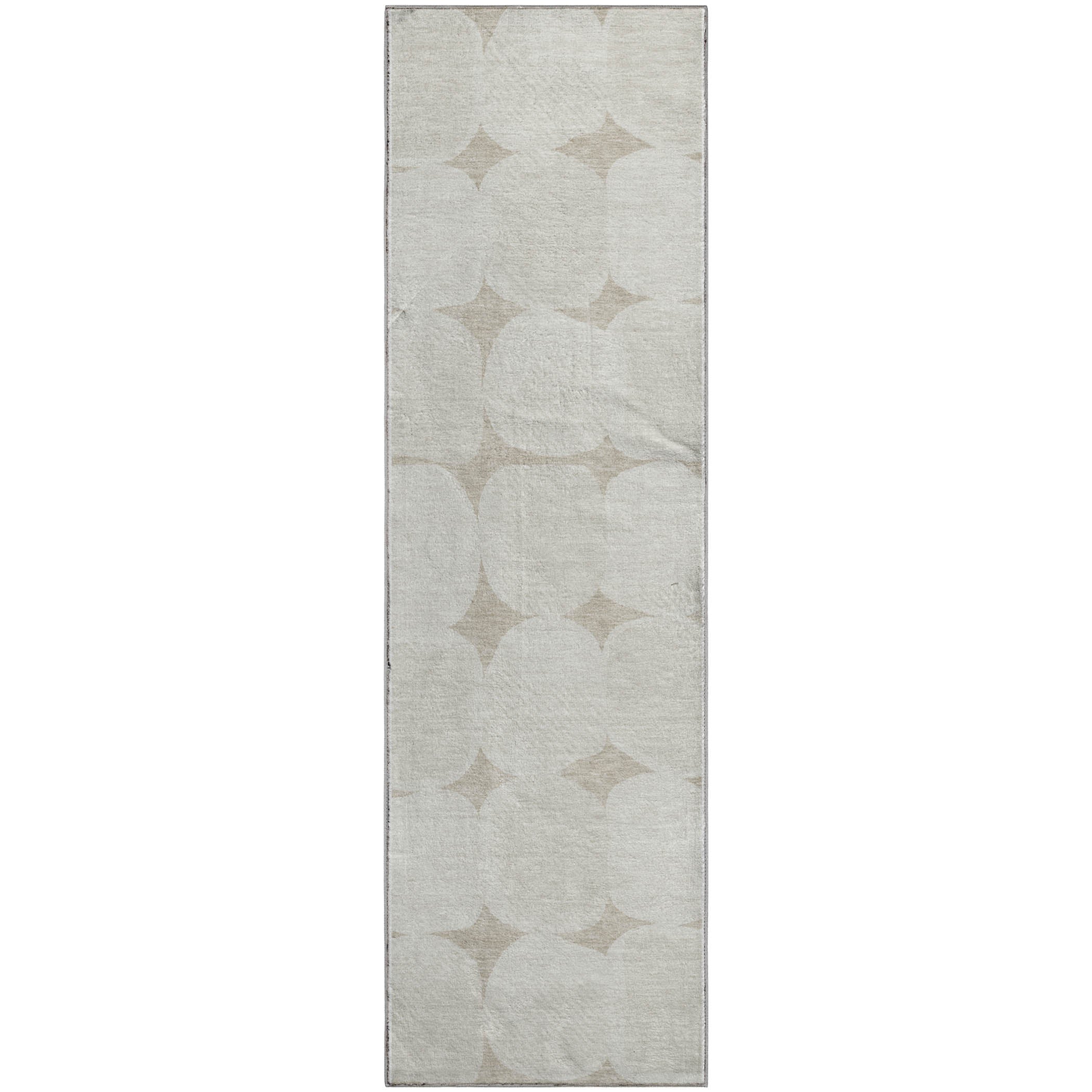 Lima Machine Washable Transitional Beige Brown Rug 2'3" x 7'6" #shape_Runner