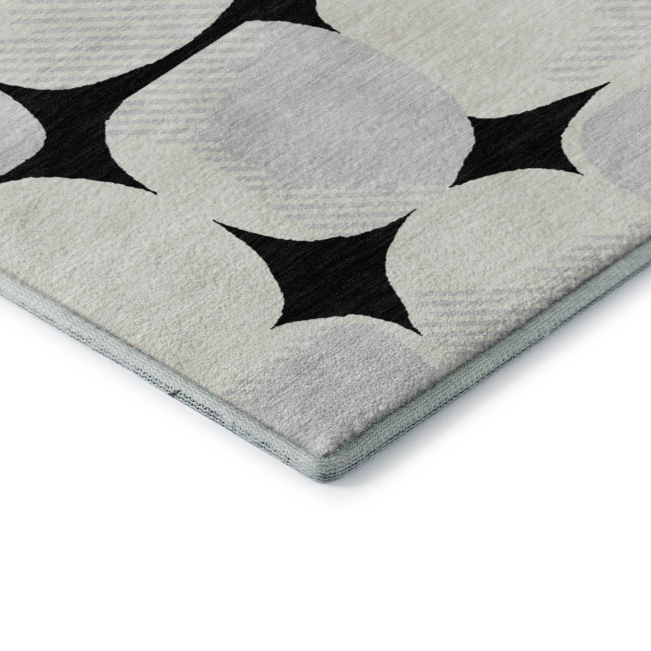 Lima Machine Washable Transitional Black Rug 1'8" x 2'6" #shape_Rectangle