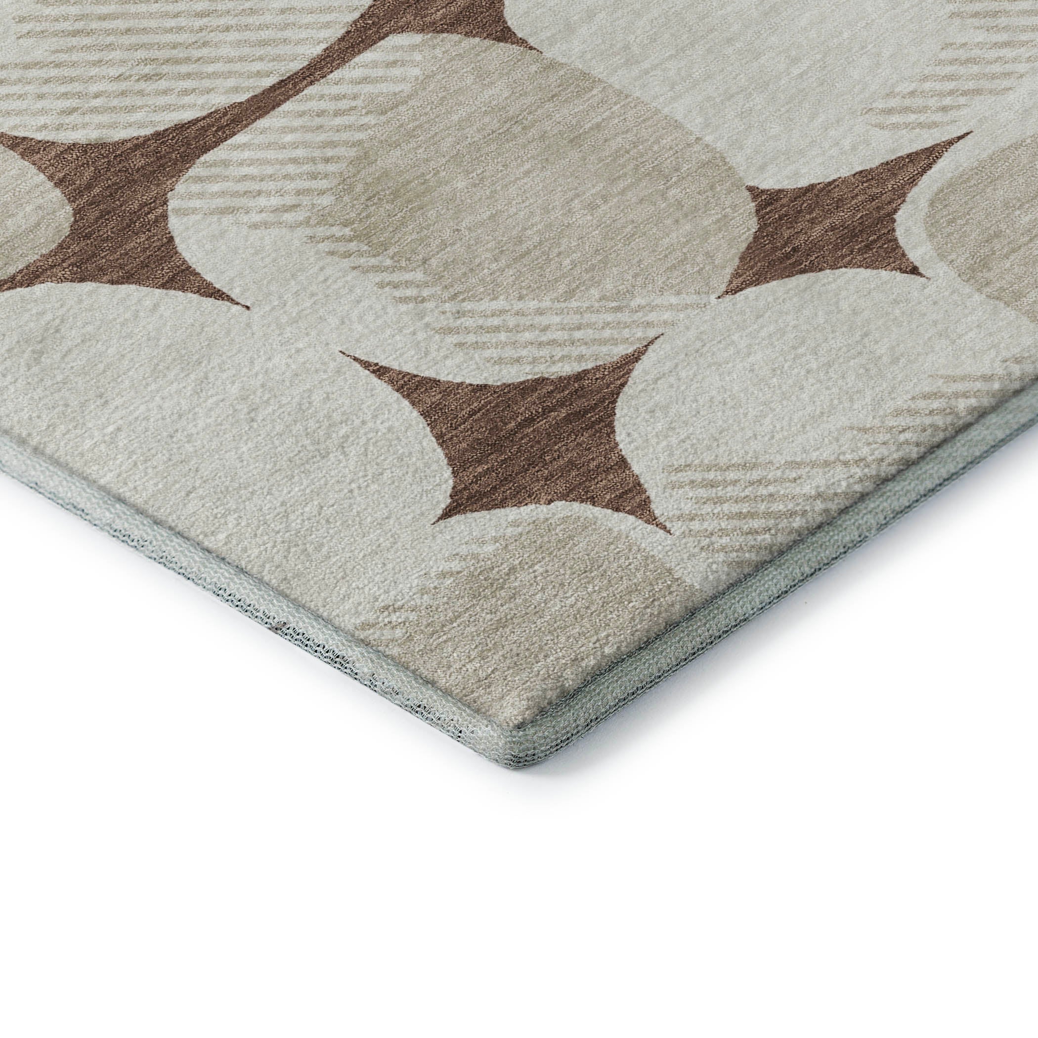 Lima Machine Washable Transitional Brown Rug 1'8" x 2'6" #shape_Rectangle