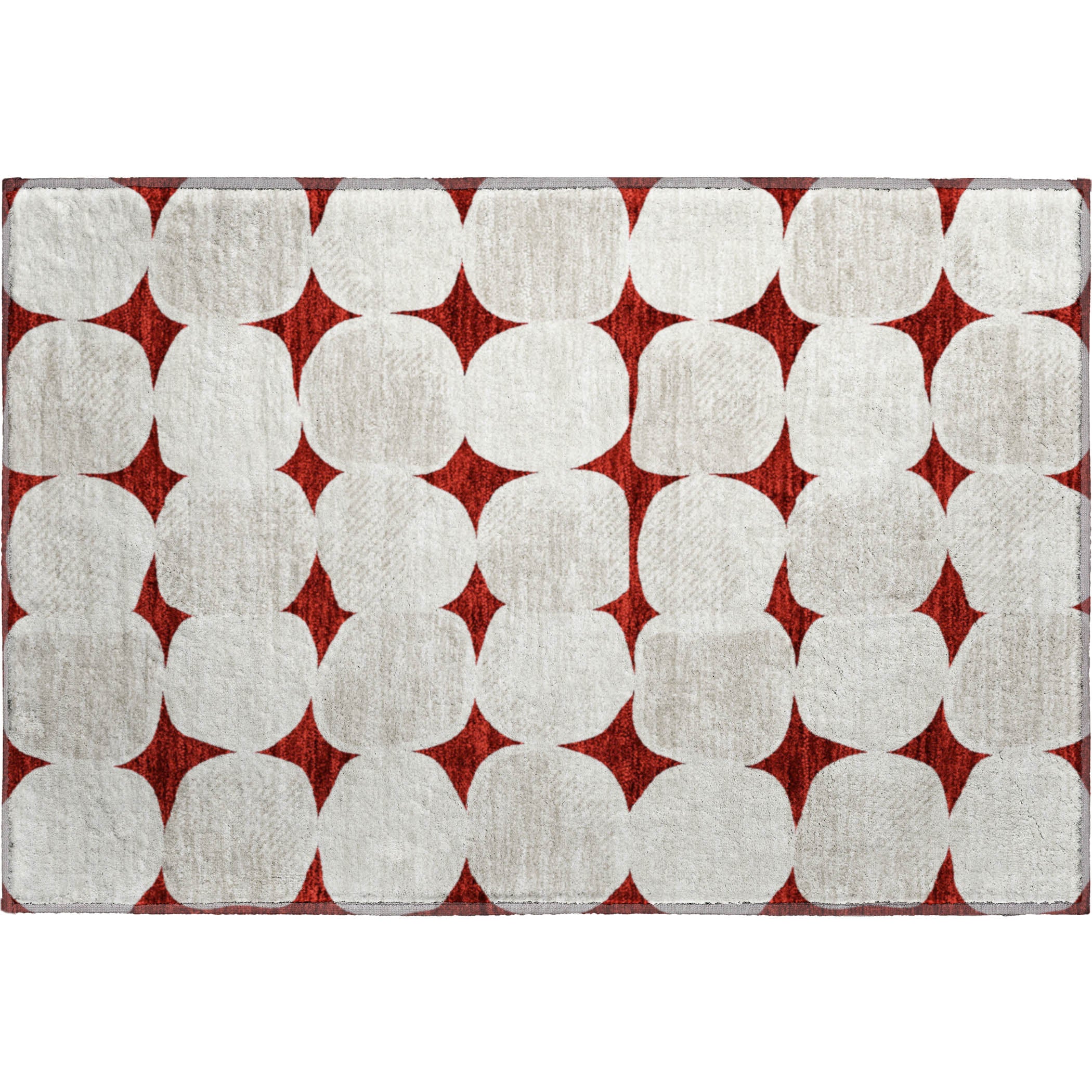 Lima Machine Washable Transitional Burgundy Red Rug 1'8" x 2'6" #shape_Rectangle