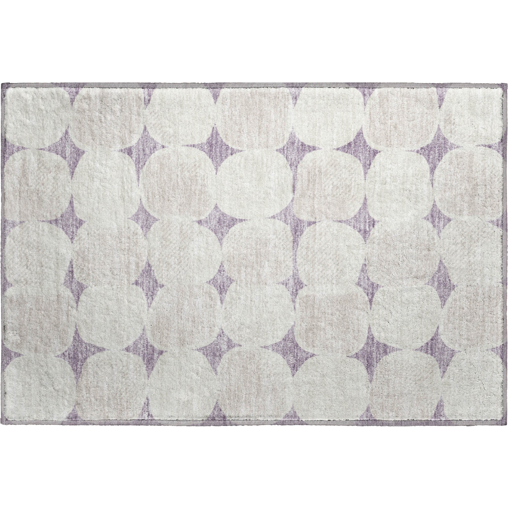 Lima Machine Washable Transitional Lavender Purple Rug 1'8" x 2'6" #shape_Rectangle