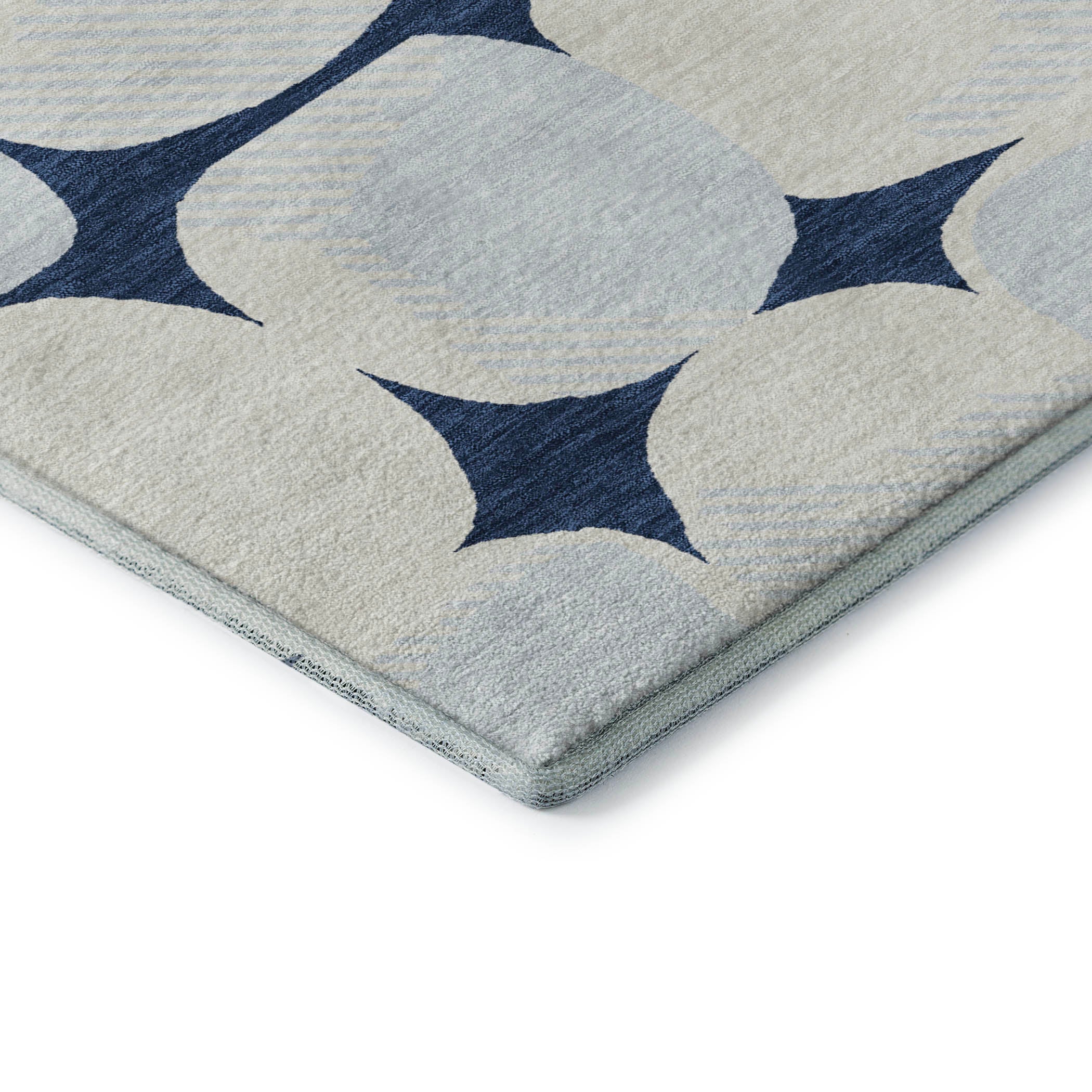 Lima Machine Washable Transitional Navy Blue Rug 1'8" x 2'6" #shape_Rectangle
