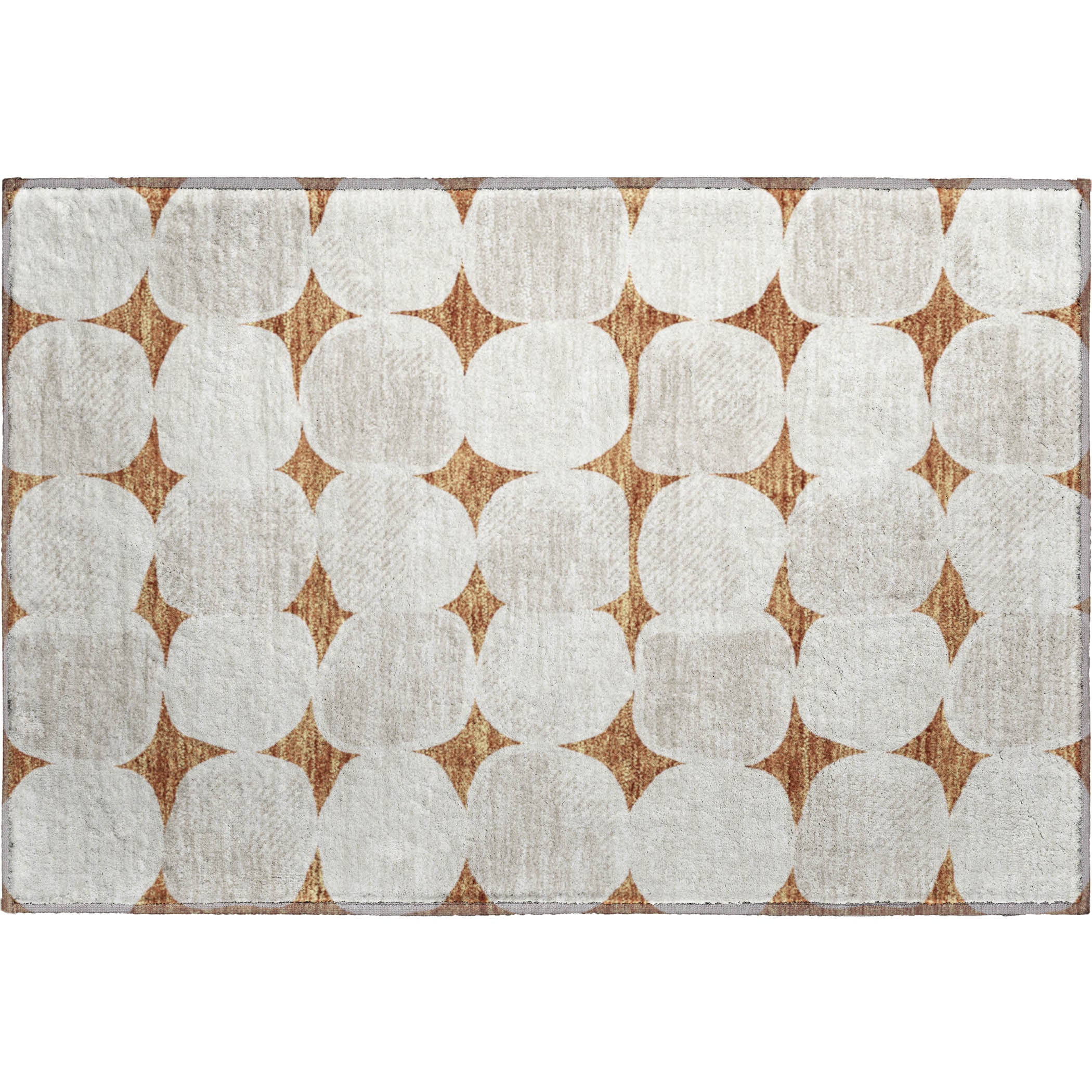 Lima Machine Washable Transitional Paprika Orange Rug 1'8" x 2'6" #shape_Rectangle