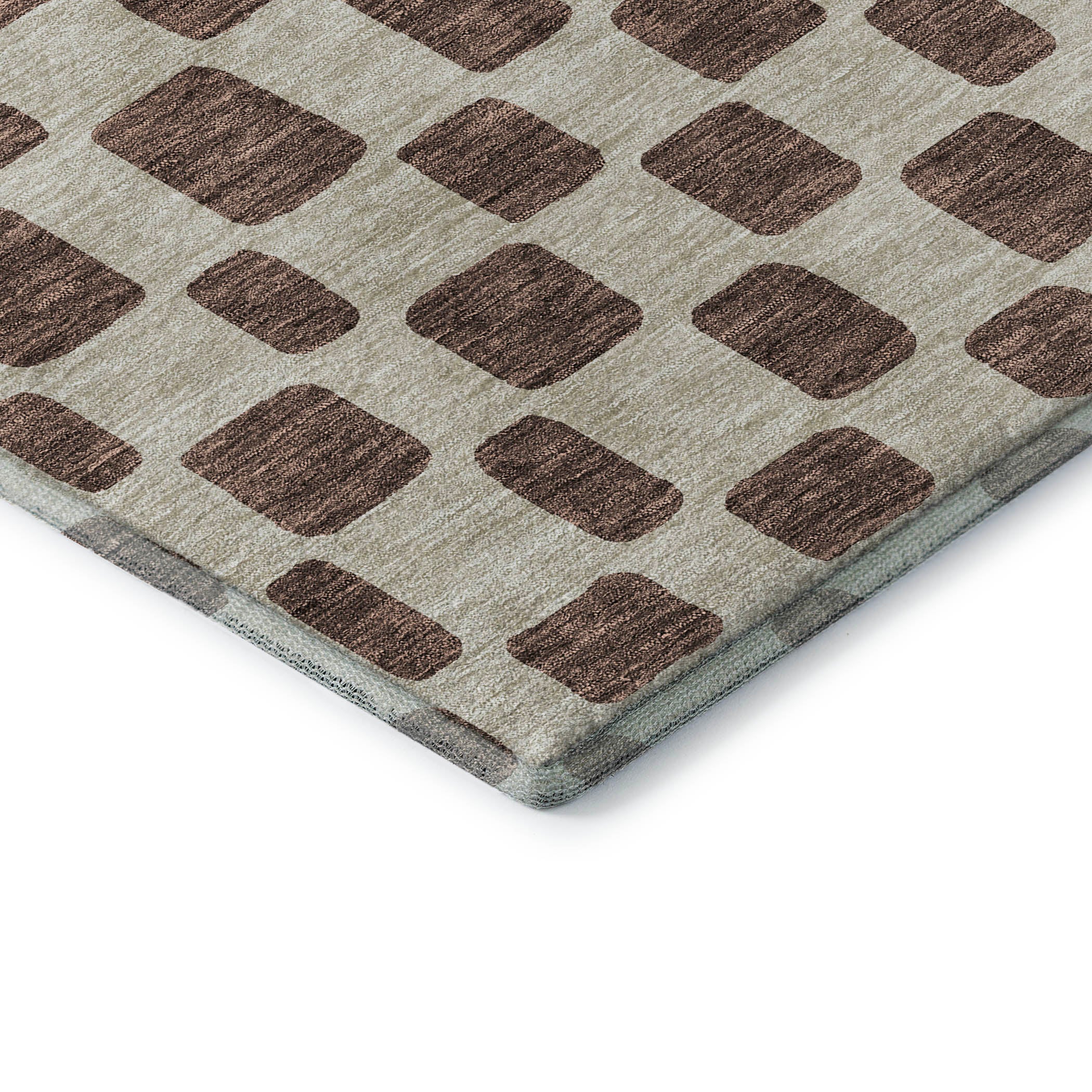 Athens Machine Washable Transitional Brown Rug 1'8" x 2'6" #shape_Rectangle