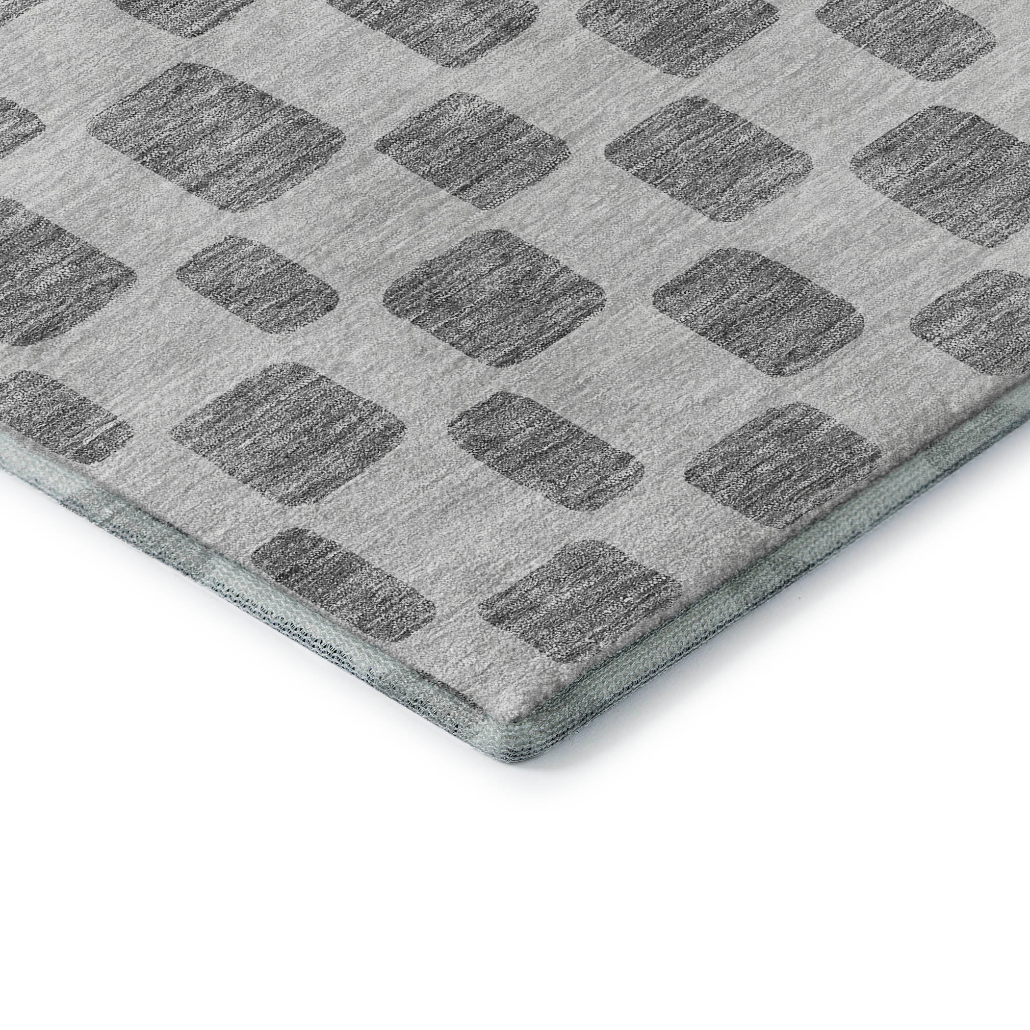 Athens Machine Washable Transitional Gray Rug 1'8" x 2'6" #shape_Rectangle